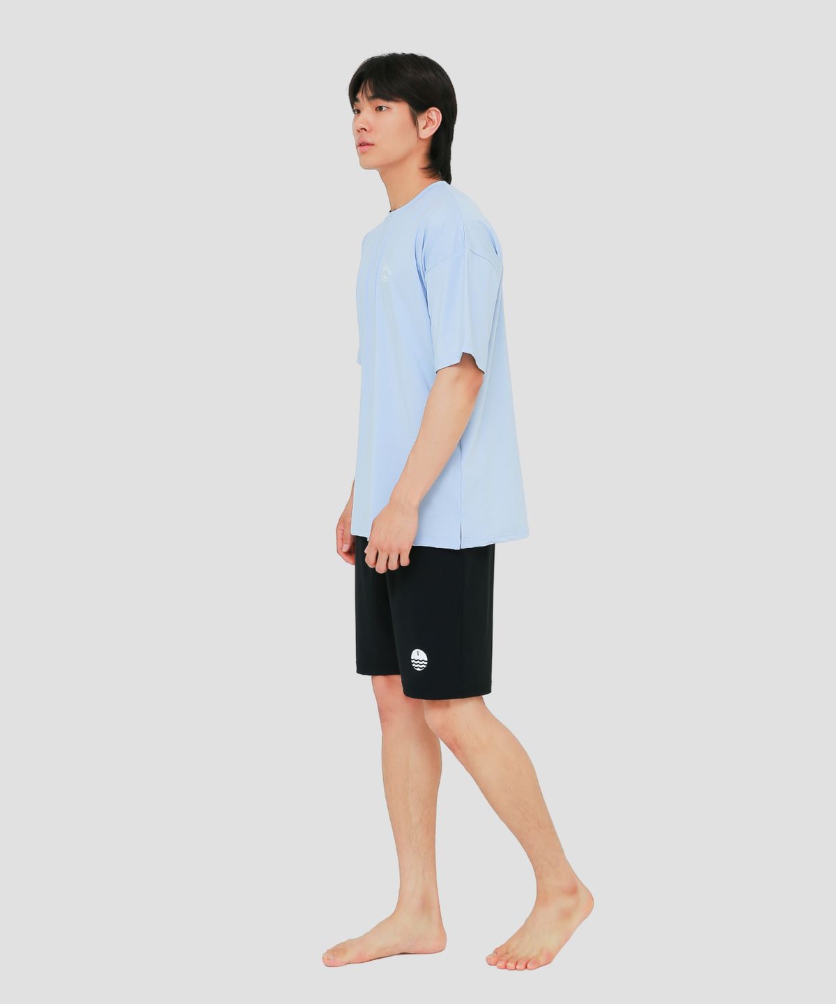 베르톤(VERTONE) 루즈핏 반팔 래쉬가드 라이트블루