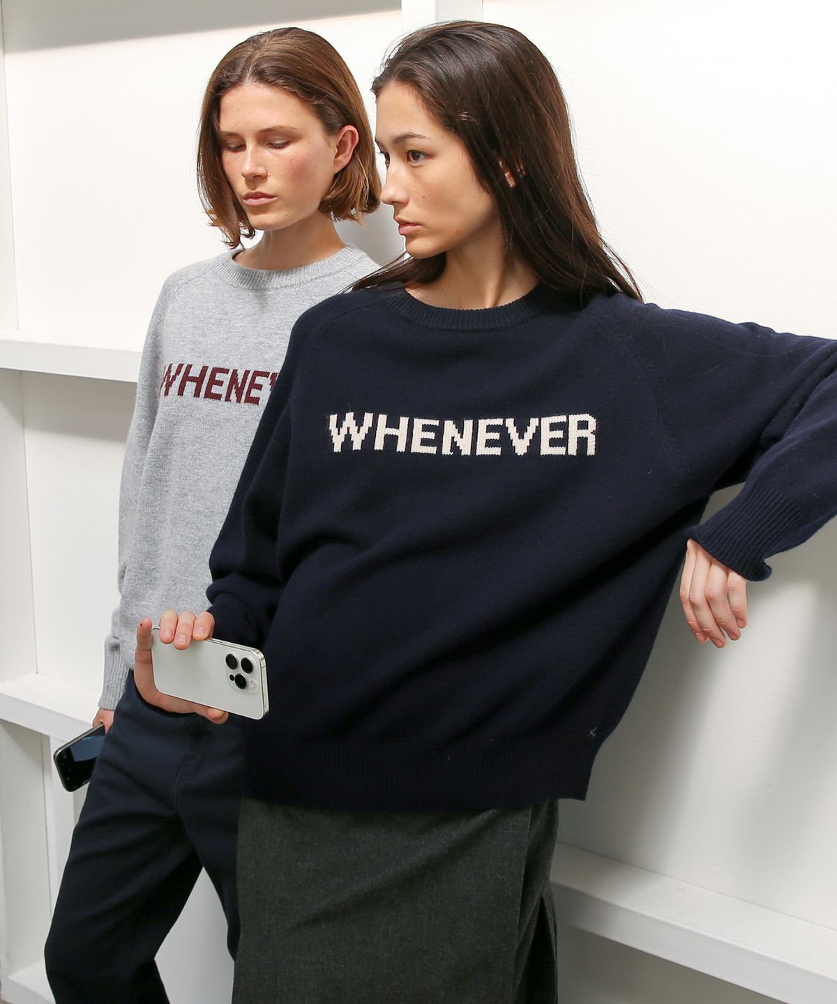 르바(LEVAR) Whenever Wool Raglan Knit - Melange grey