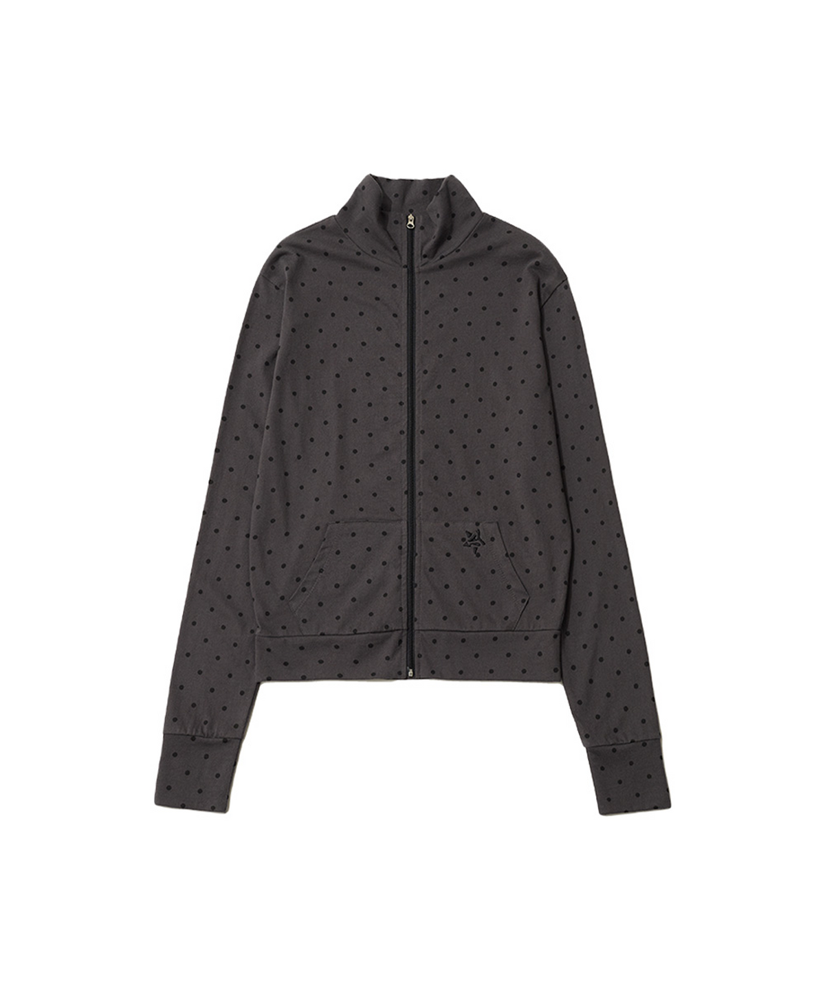 잇자바이브(ITZAVIBE) DOT SYMBOL ZIP UP - CHARCOAL