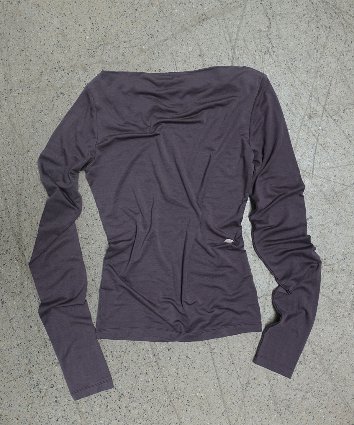 모산(MOSAN) ONE-SHOULDER LONG-SLEEVE T-SHIRT(ASH PURPLE)