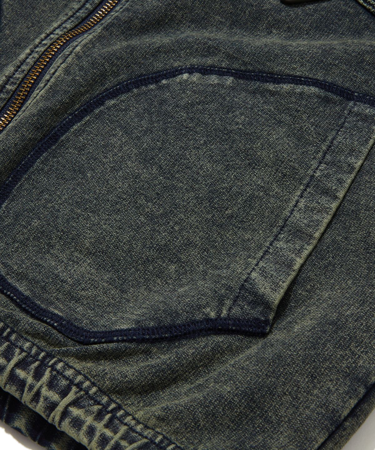 펜필드(PENFIELD) 인디고 사시코 믹스드 스웨트 후디 자켓 인디고_FR3KH27U