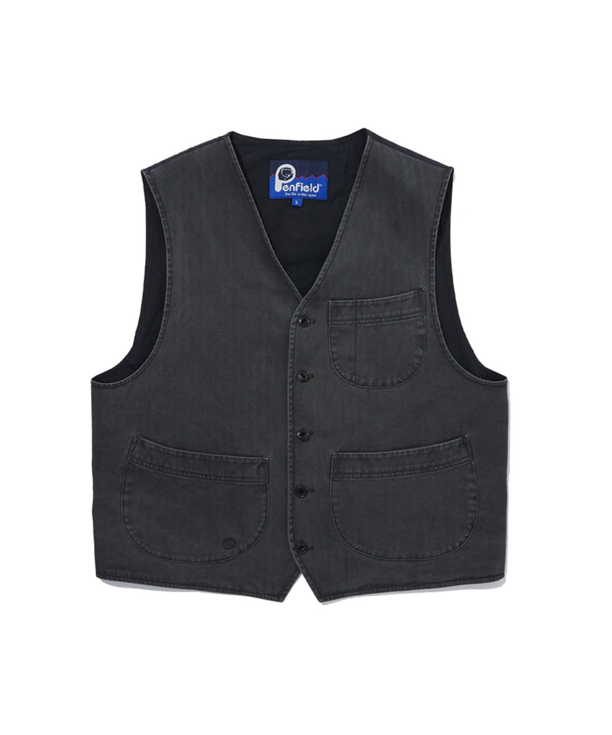 펜필드(PENFIELD) 시그니처 코튼 워크 베스트 차콜_FR3WV91U