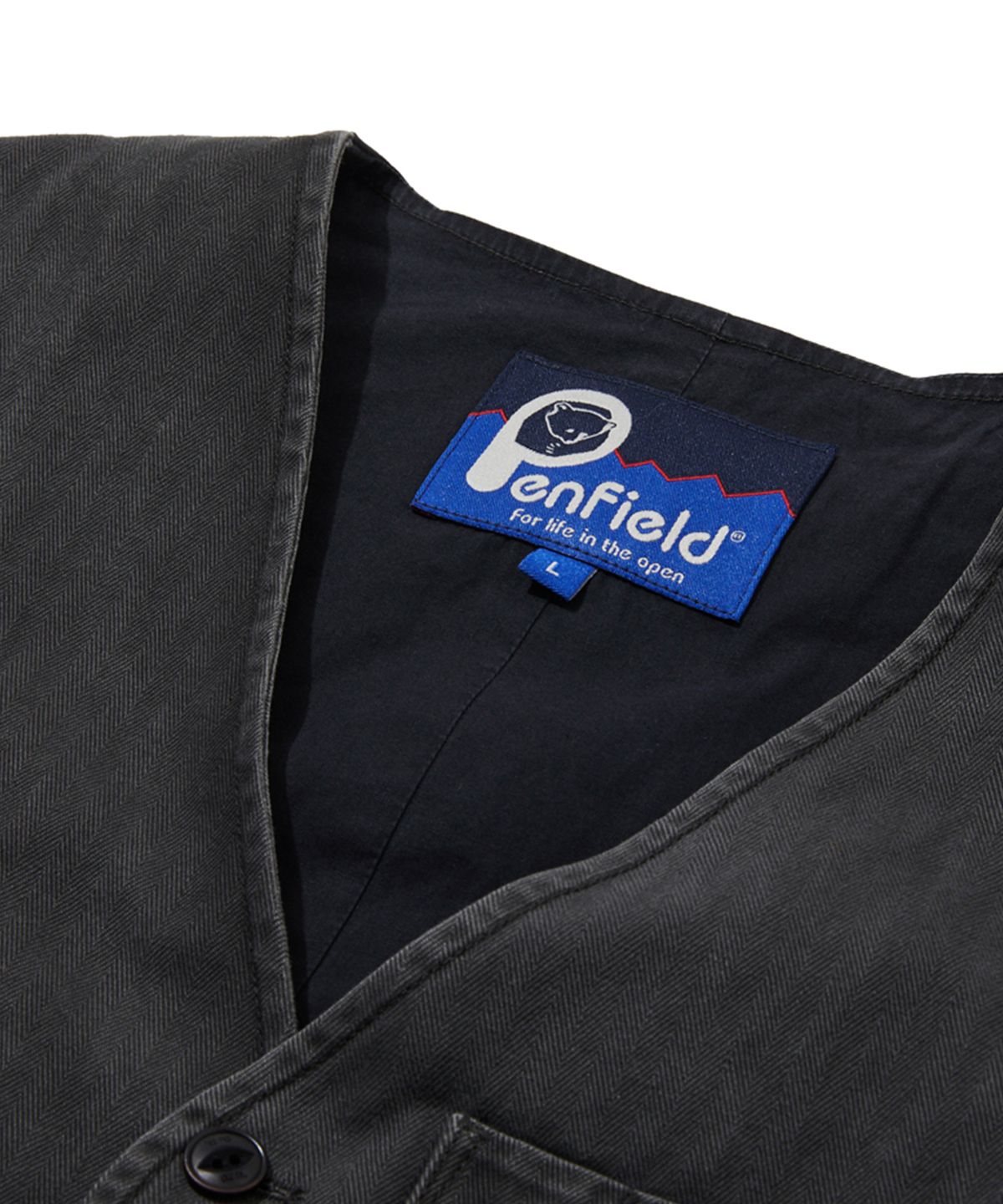 펜필드(PENFIELD) 시그니처 코튼 워크 베스트 차콜_FR3WV91U