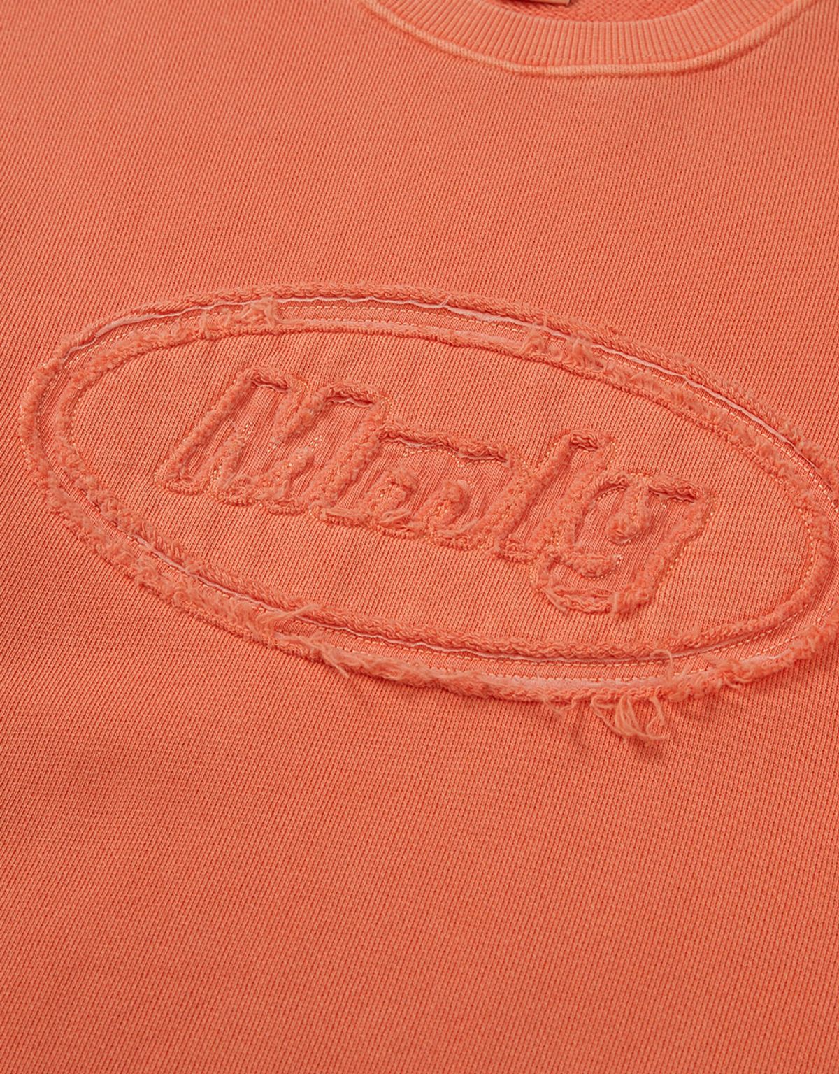 엠엠엘지(MMLG) [Mmlg] DYED APPLIQUE SWEAT (ORANGE)