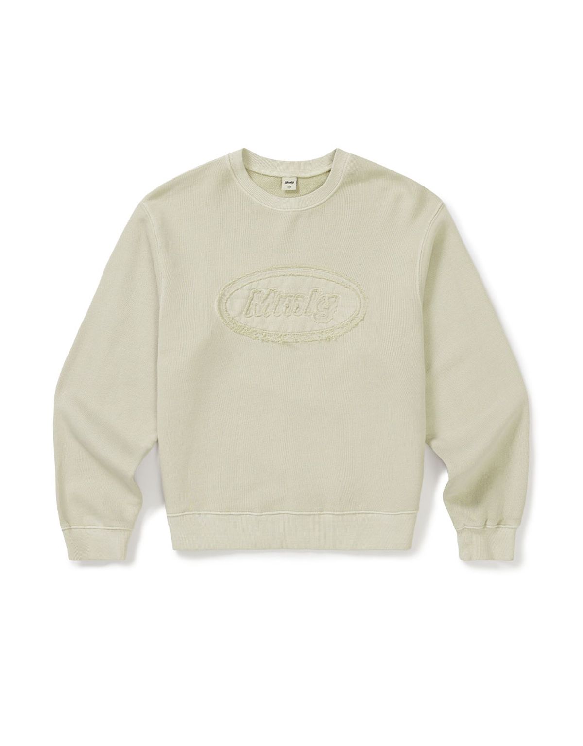 엠엠엘지(MMLG) [Mmlg] DYED APPLIQUE SWEAT (BEIGE)