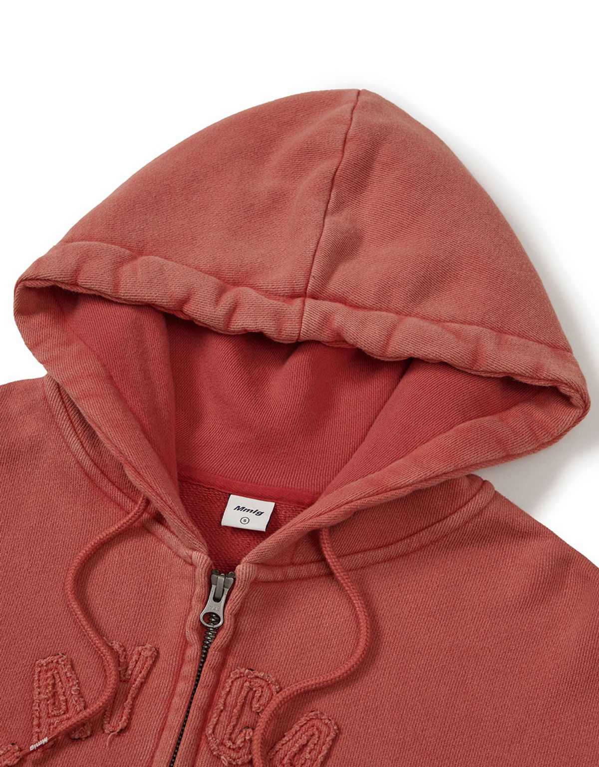 엠엠엘지(MMLG) [Mmlg] WASHED APPLIQUE HOOD ZIPUP (SOLAR RED)