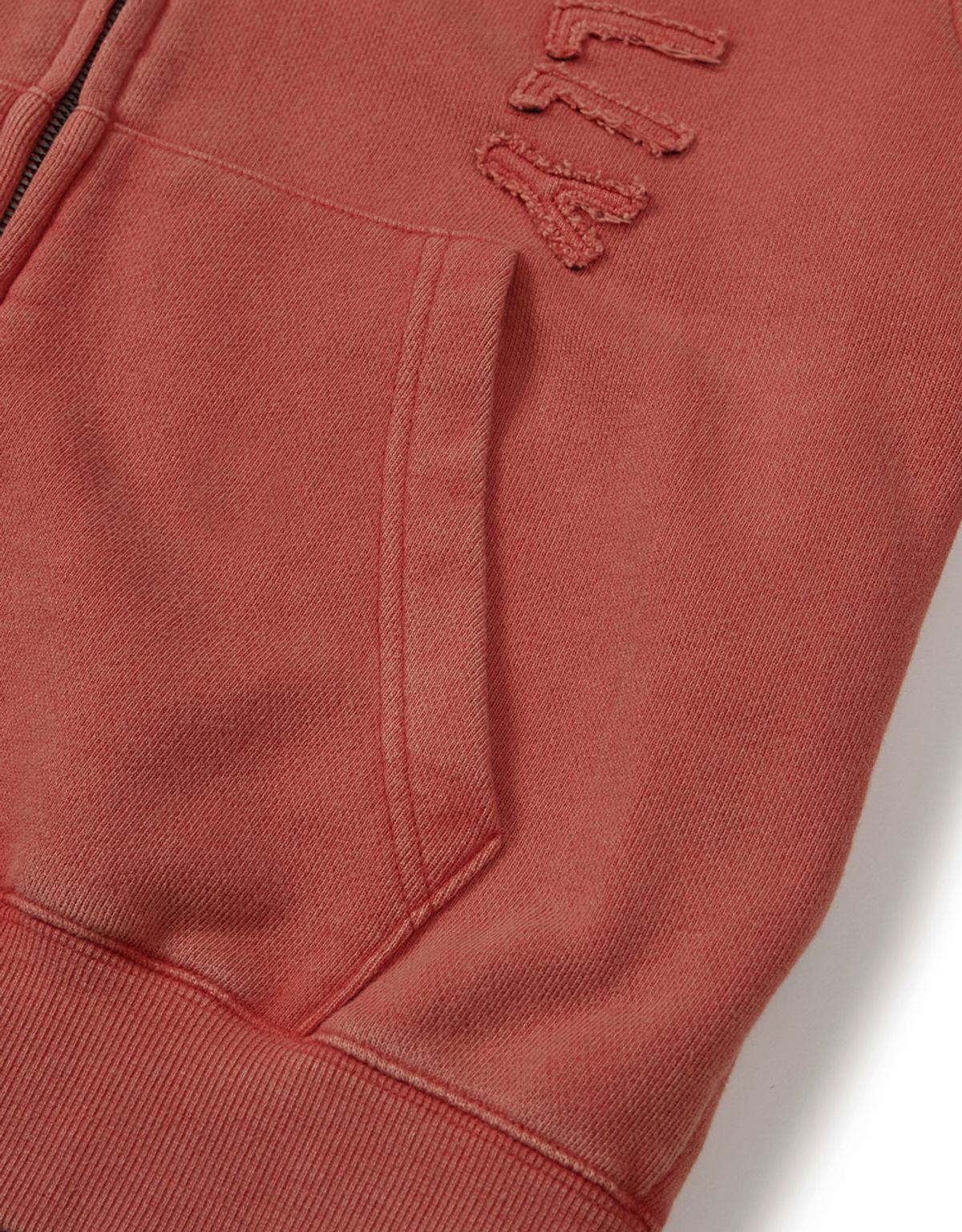 엠엠엘지(MMLG) [Mmlg] WASHED APPLIQUE HOOD ZIPUP (SOLAR RED)