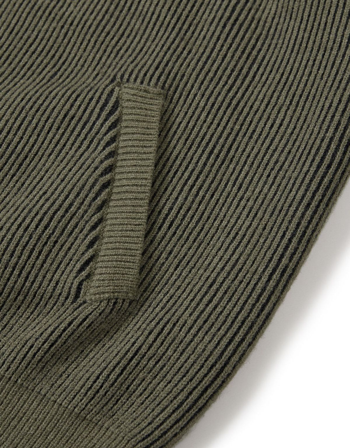 엠엠엘지(MMLG) [Mmlg] TWO TONE HIGH NECK KNIT ZIPUP (OLIVE)