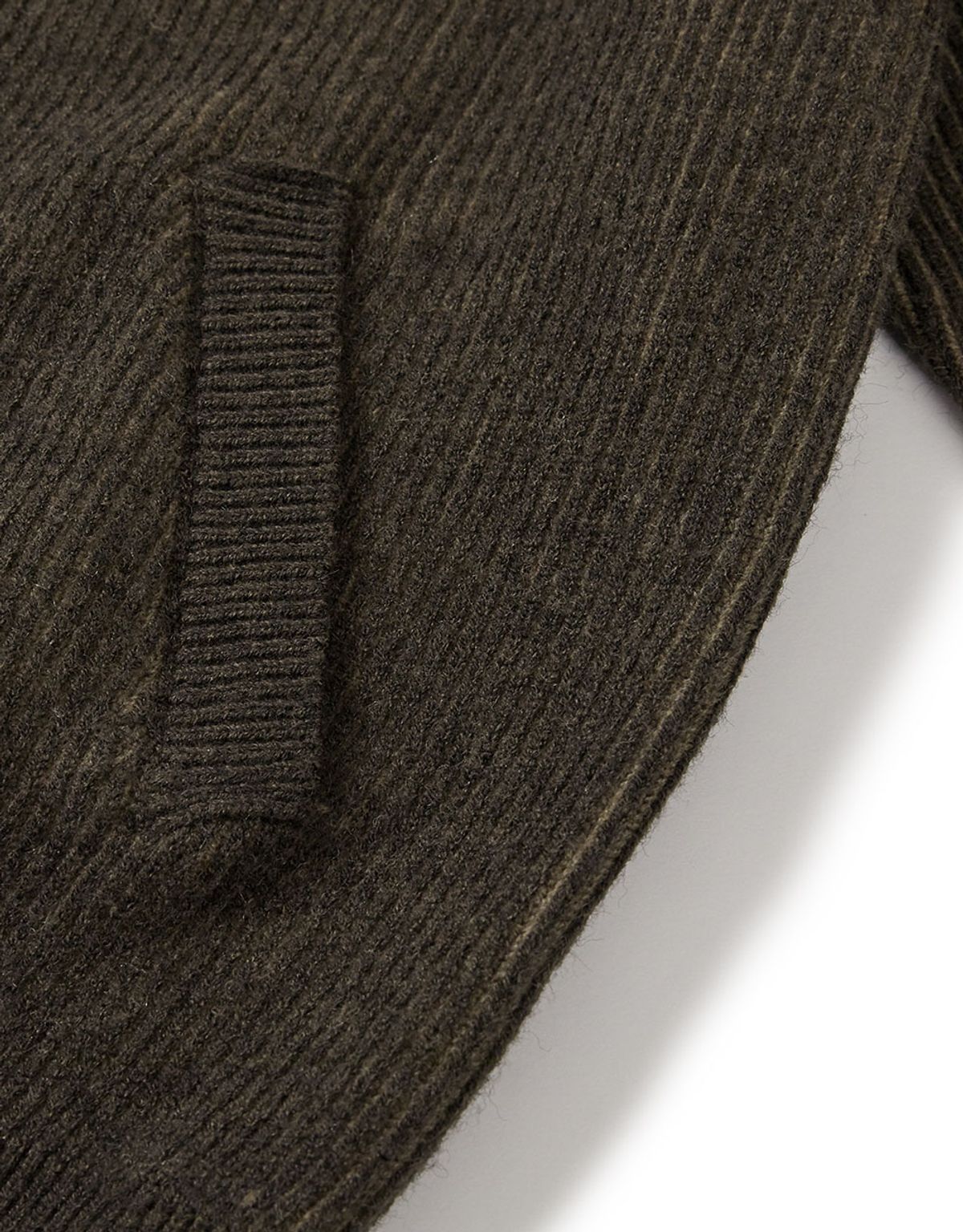엠엠엘지(MMLG) [Mmlg] TWO TONE HIGH NECK KNIT ZIPUP (BROWN)