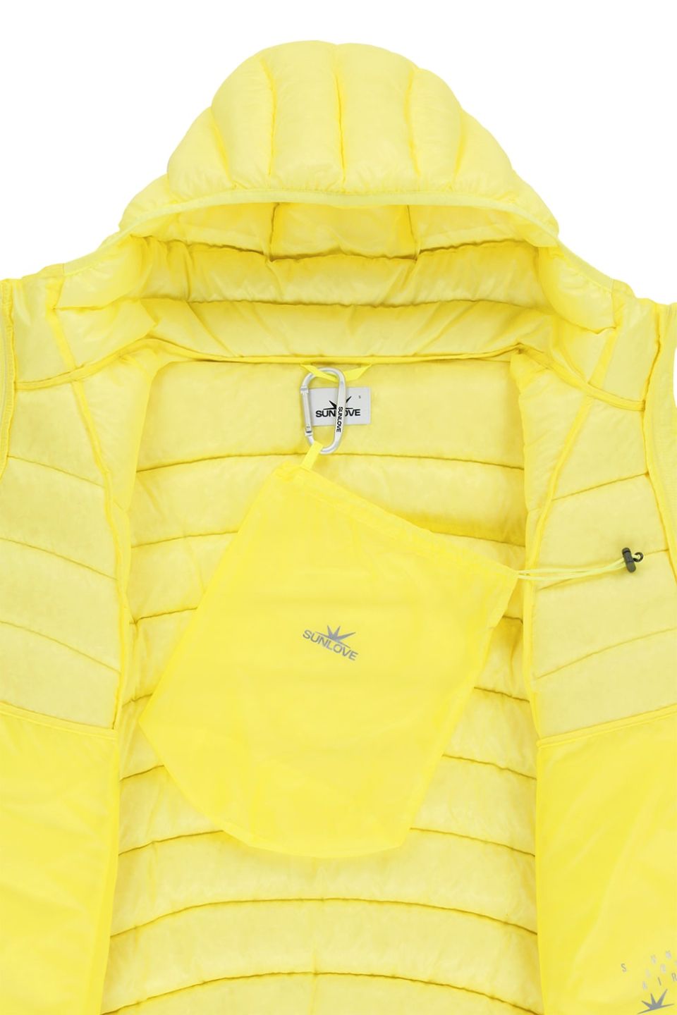 MUSINSA | SUNLOVE Hooded Fly Light Down Jacket Yellow