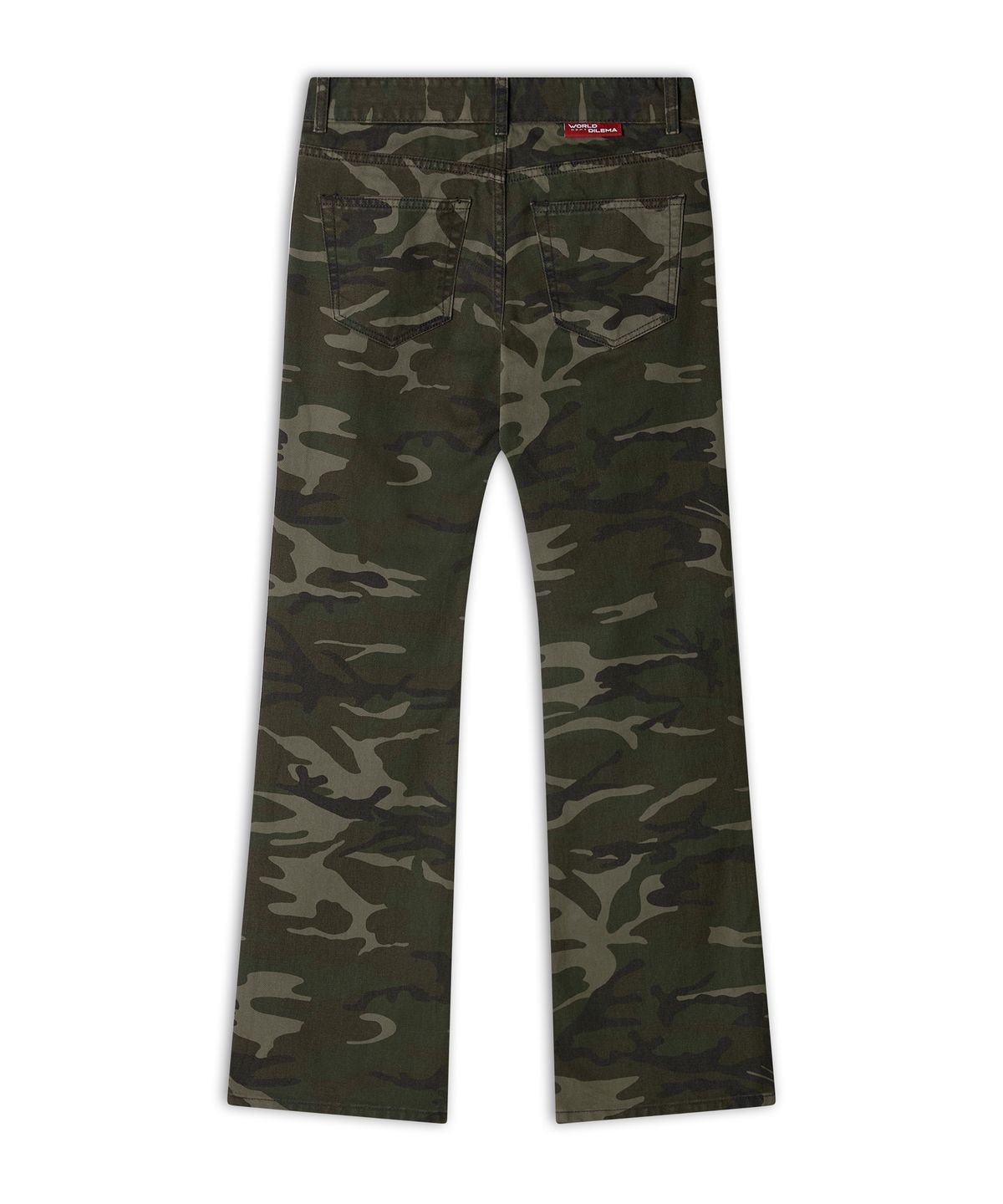 월드딜레마(WORLDDILEMA) Boot-Cut Pants (Camo)