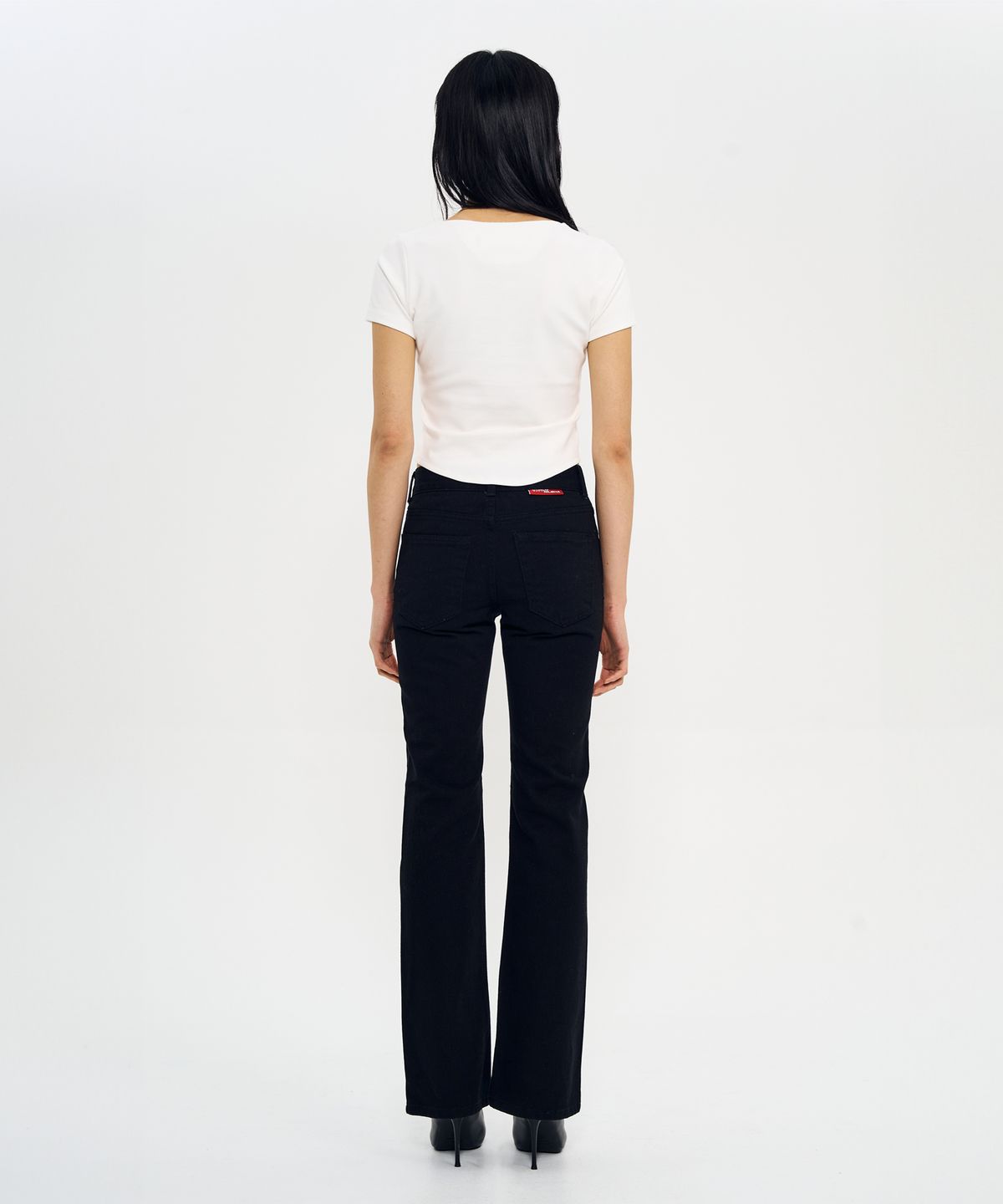 월드딜레마(WORLDDILEMA) Boot-Cut Pants (Black)