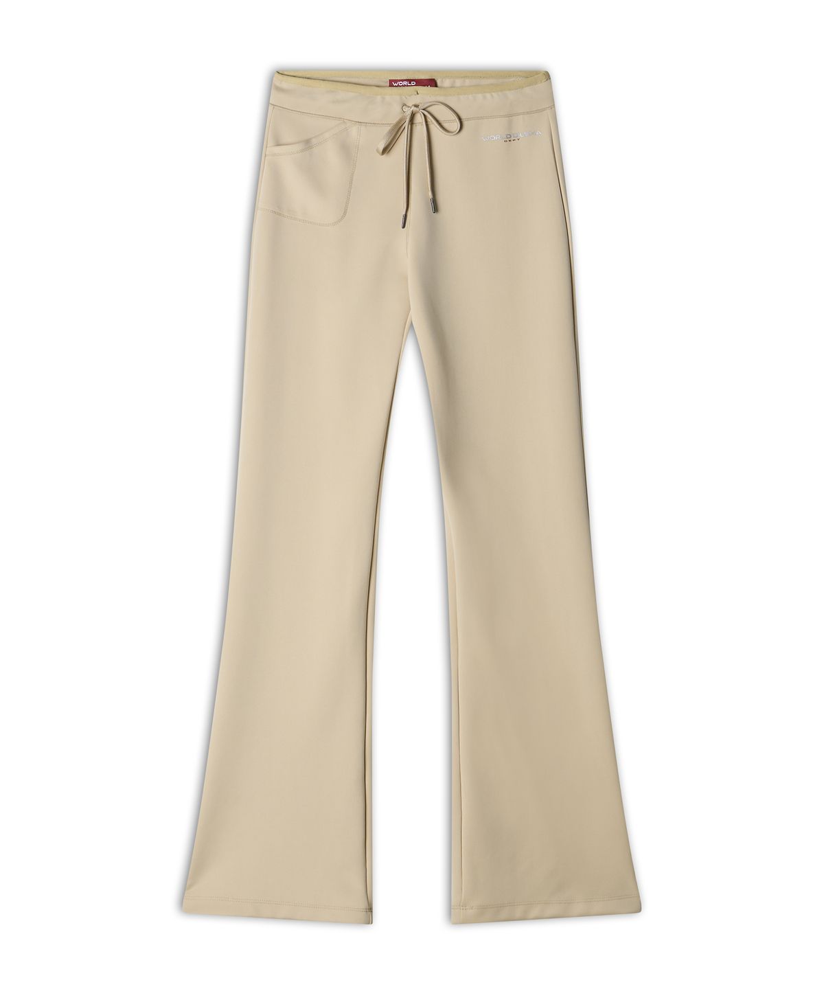 월드딜레마(WORLDDILEMA) Low-Waist Leggings Boot-Cut Pants (Cream)