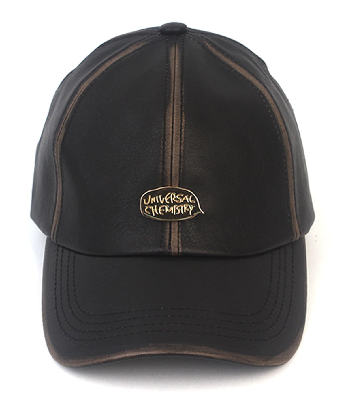 유니버셜 케미스트리(UNIVERSAL CHEMISTRY) Vintage Leather Black Ballcap 가죽볼캡