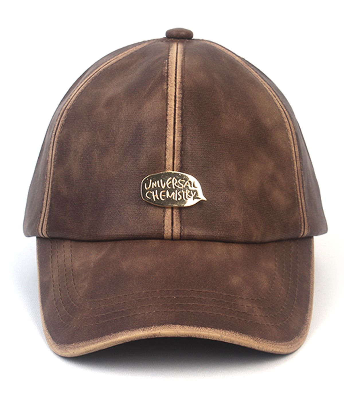 유니버셜 케미스트리(UNIVERSAL CHEMISTRY) Vintage Leather Brown Ballcap 가죽볼캡
