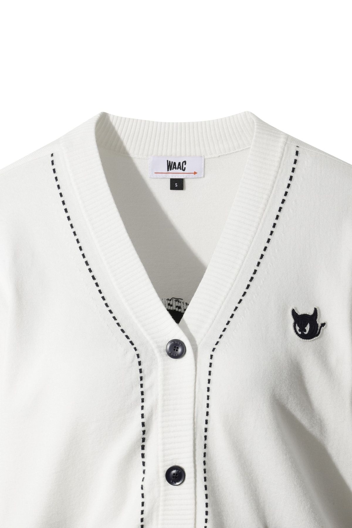 왁(WAAC) Women Stitch Point Knit Cardigan WWWAA25621IVX