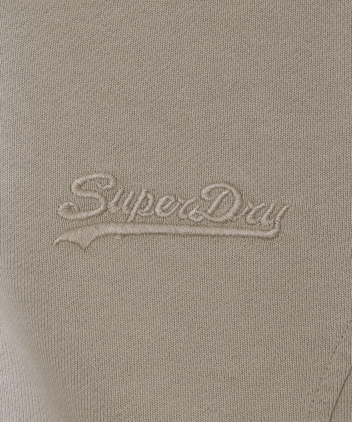 슈퍼드라이(SUPERDRY) W 빈티지 워시드 커브크롭 후드집업 다크베이지