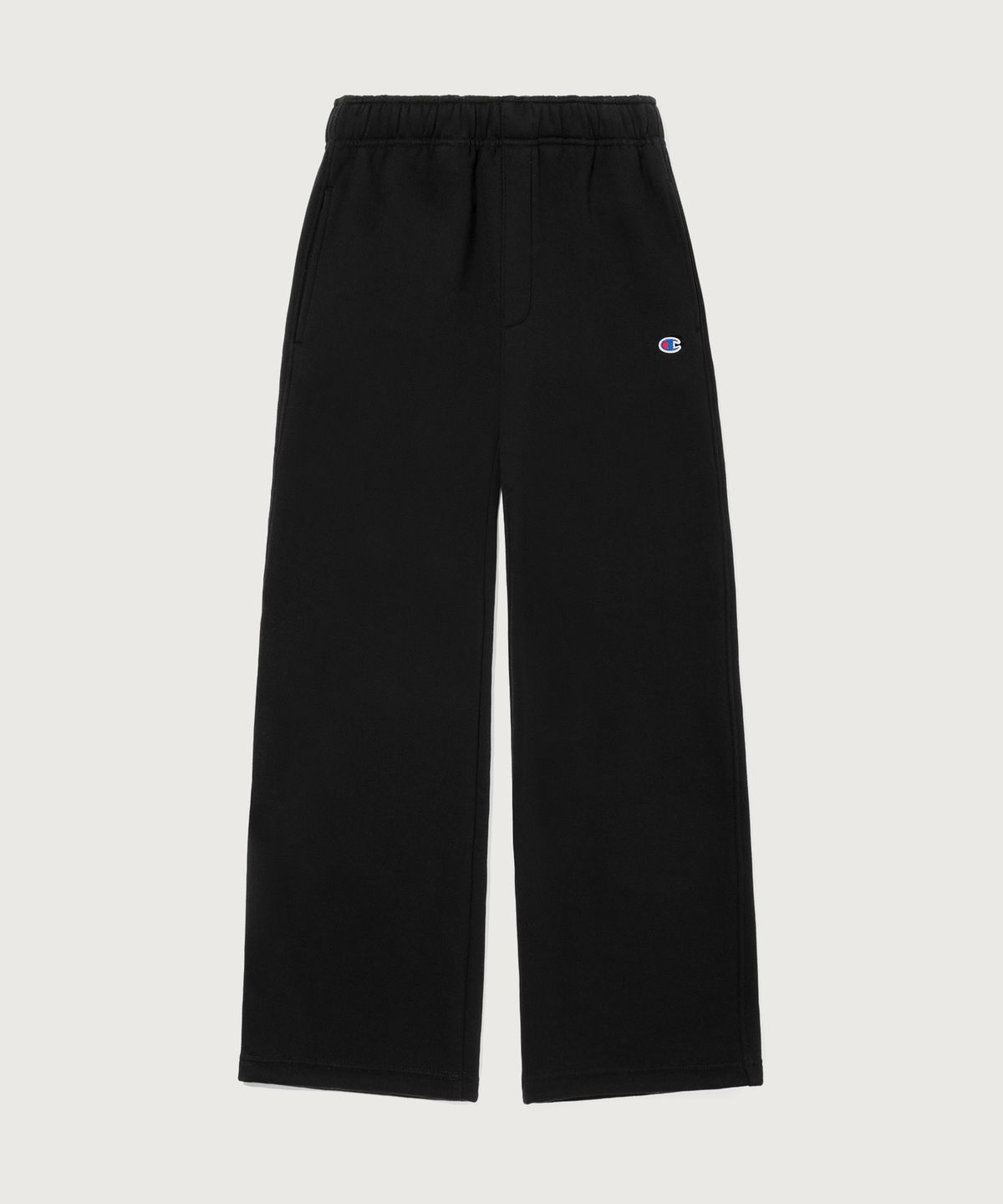 챔피온(CHAMPION) 여성 C로고 릴렉스핏 기모 스웨트 팬츠 Black