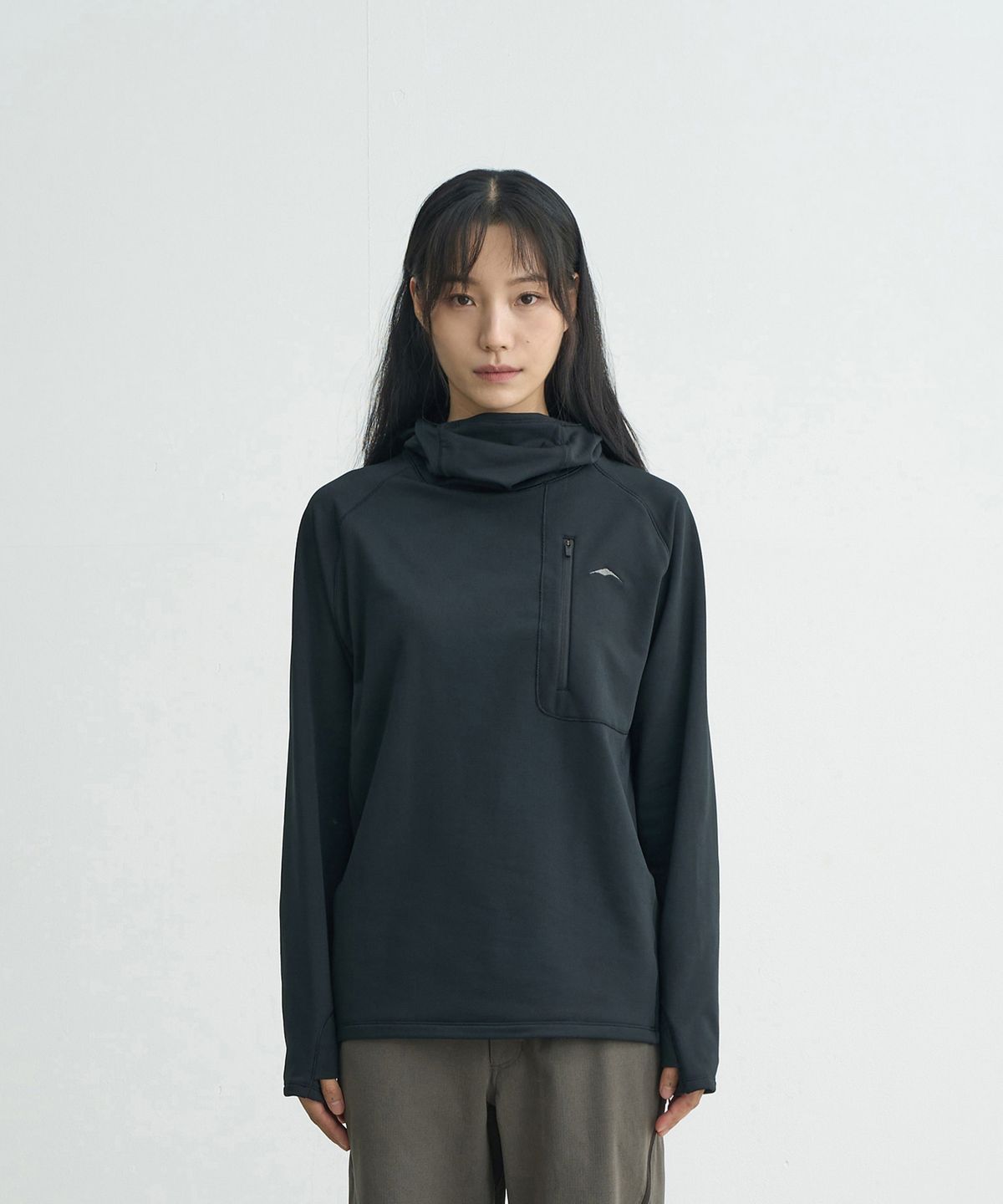 고요웨어(GOYOWEAR) 브러쉬드 컨실 후디 (블랙)