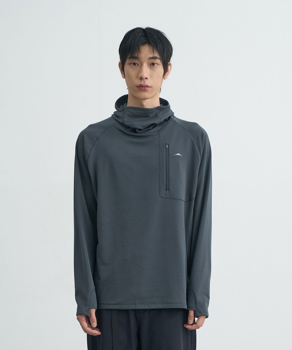 고요웨어(GOYOWEAR) 브러쉬드 컨실 후디 (다크 그레이)