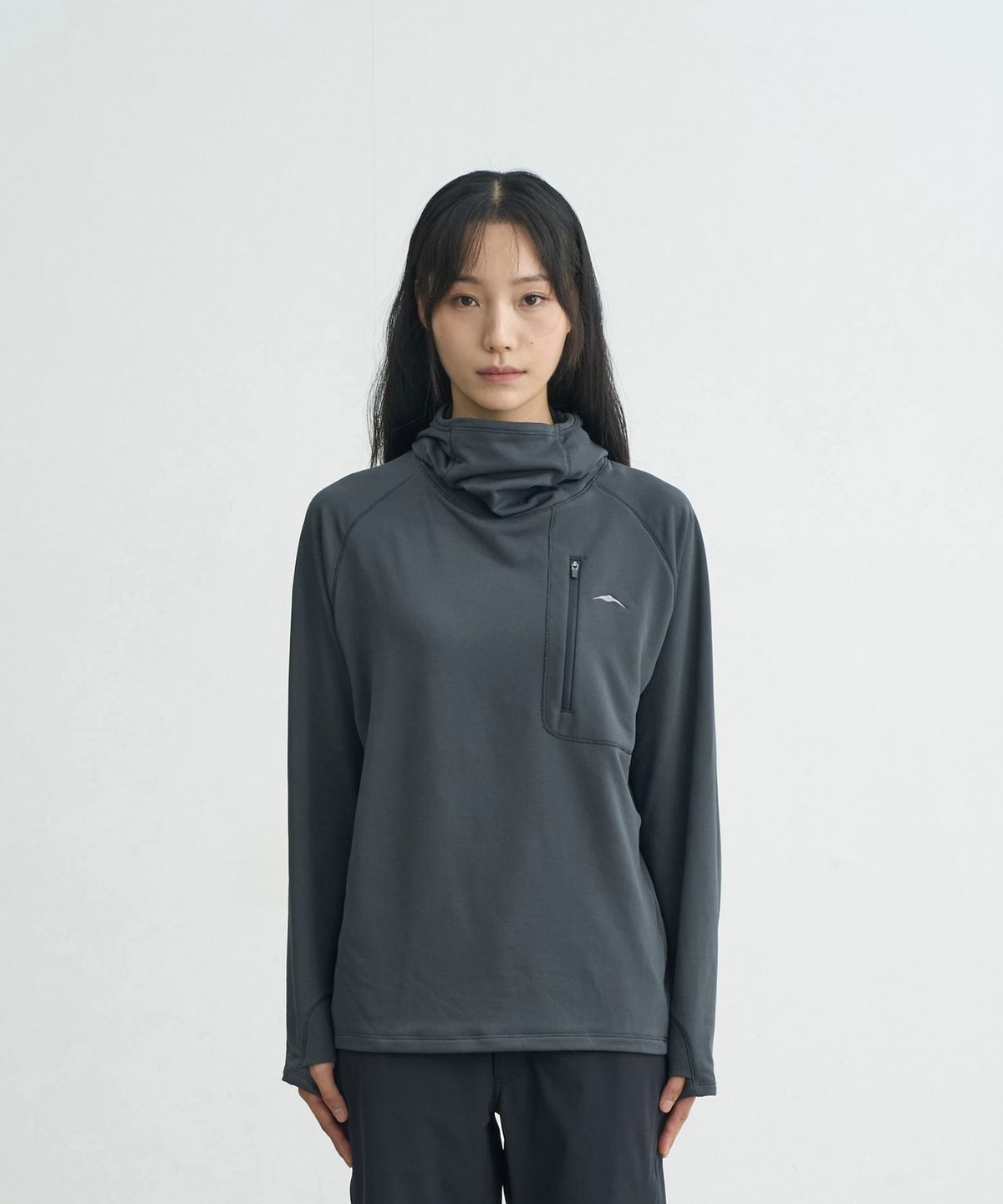 고요웨어(GOYOWEAR) 브러쉬드 컨실 후디 (다크 그레이)