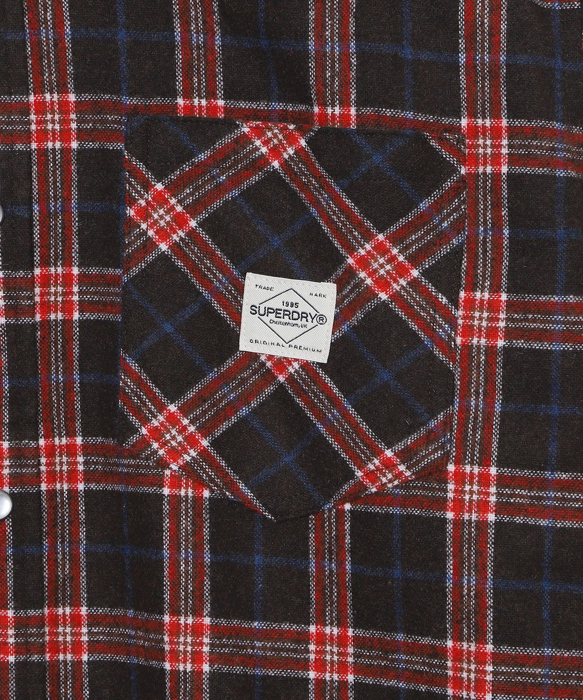 슈퍼드라이(SUPERDRY) 웨스턴 체크 셔츠 다크브라운