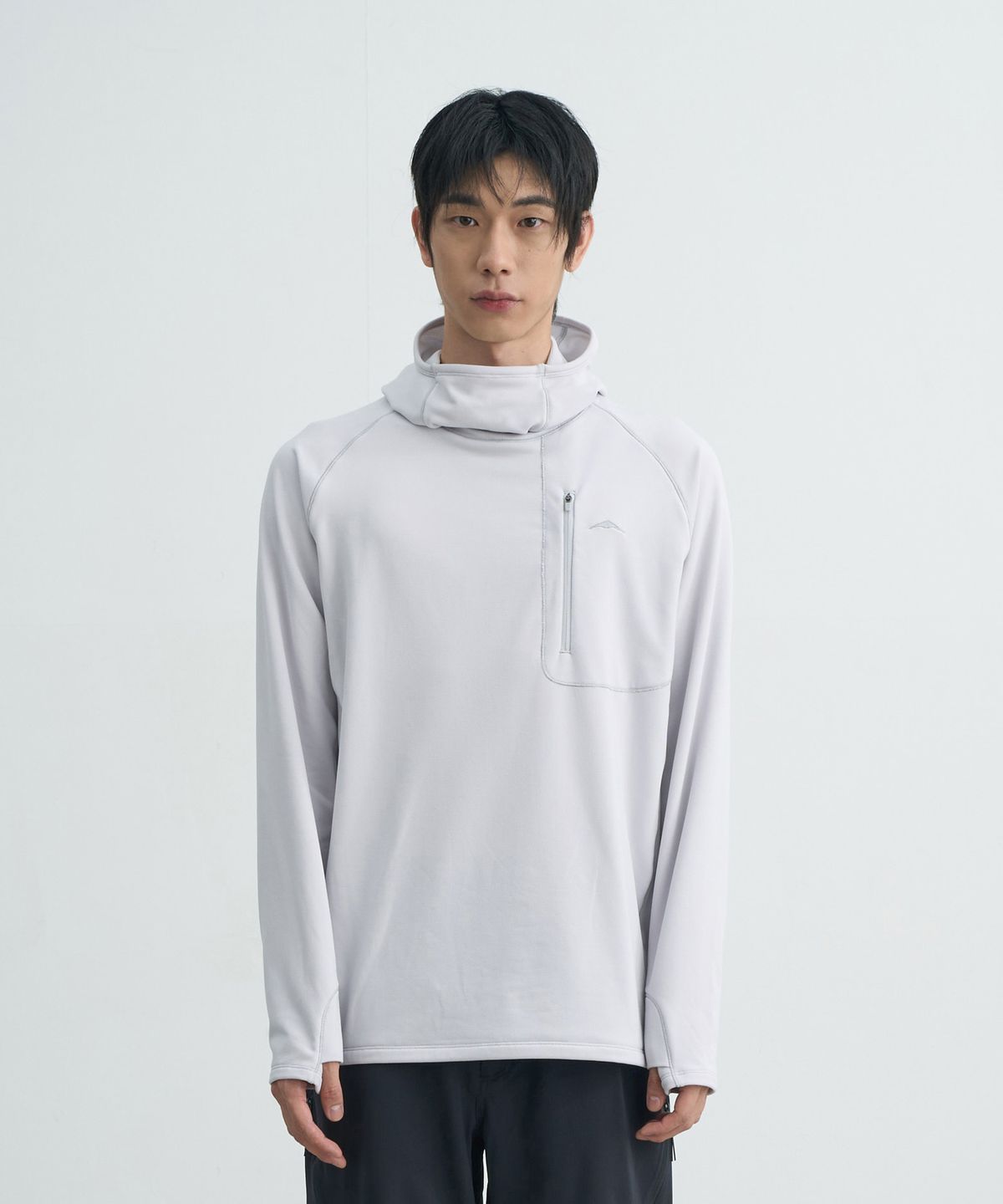 고요웨어(GOYOWEAR) 브러쉬드 컨실 후디 (페일 그레이)