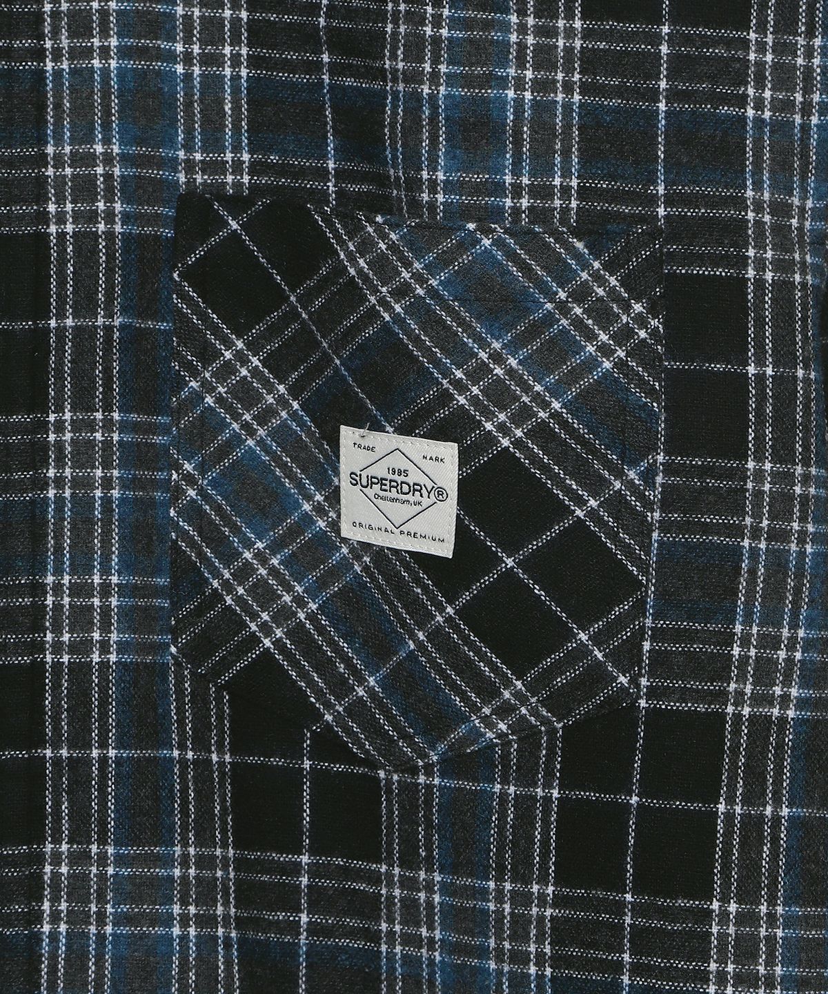 슈퍼드라이(SUPERDRY) 웨스턴 체크 셔츠 블랙