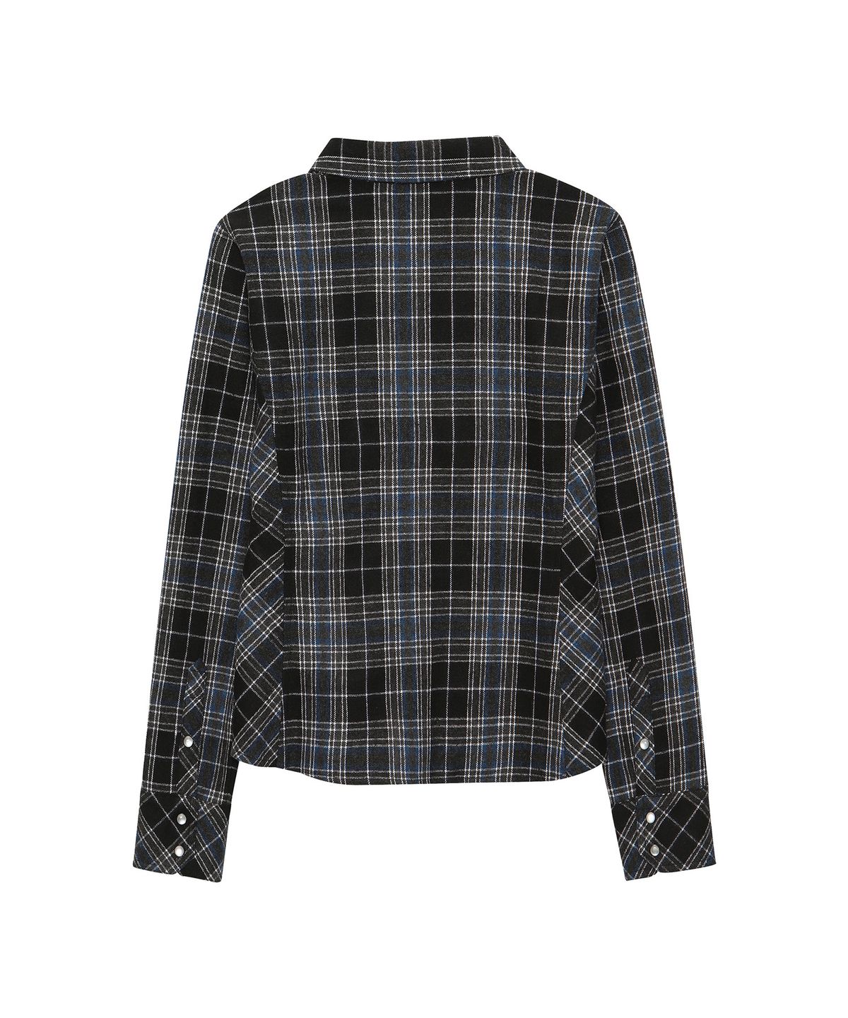 슈퍼드라이(SUPERDRY) W 웨스턴 체크 셔츠 블랙