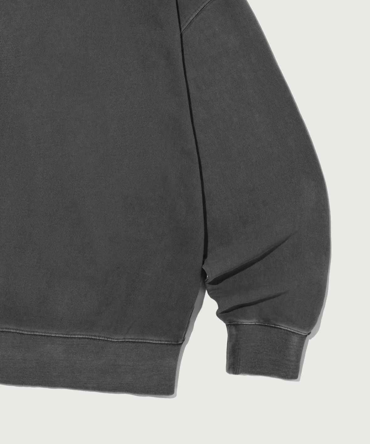 챔피온(CHAMPION) 빅 로고 피그먼트 오버핏 후드 티셔츠 Charcoal