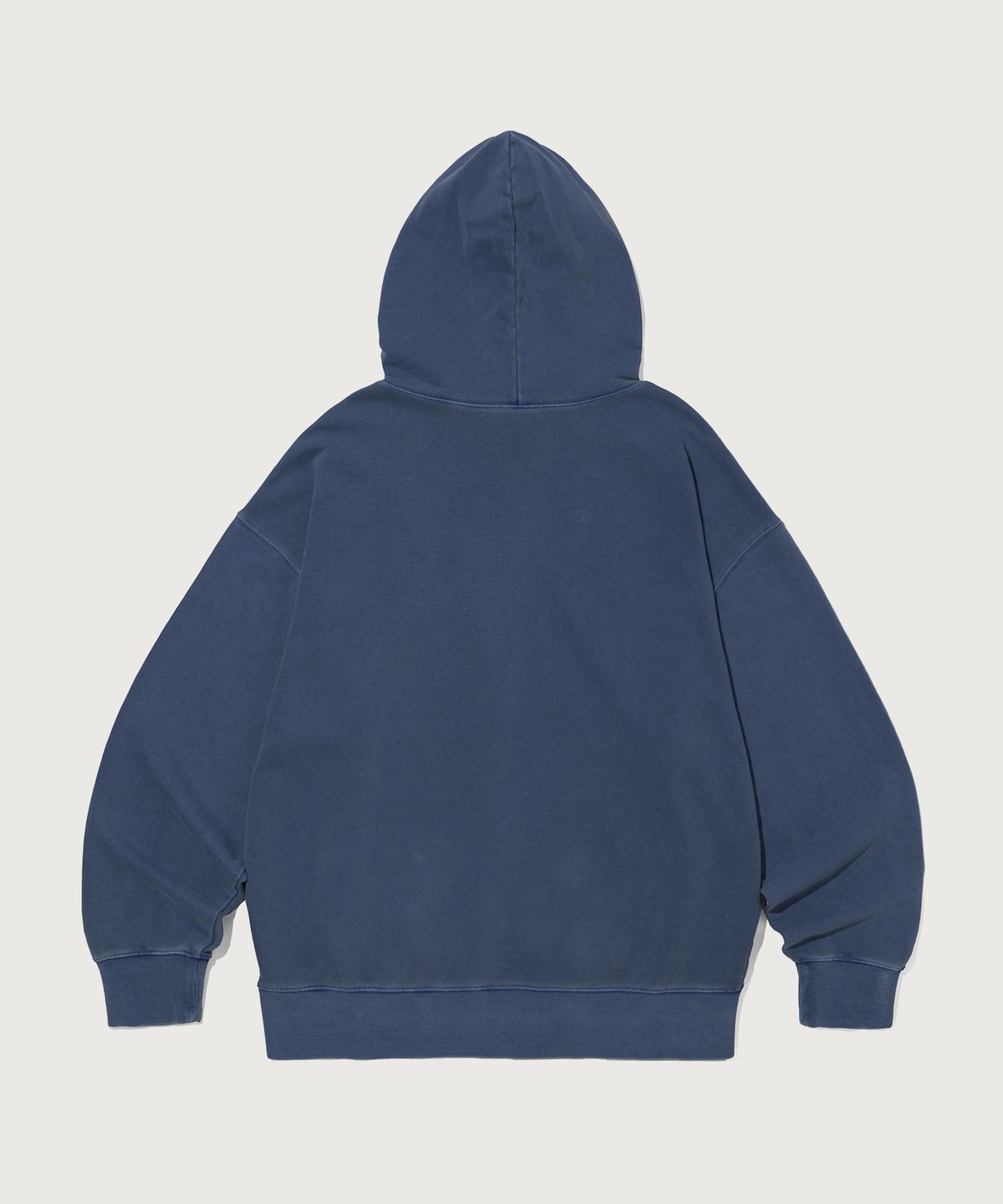 챔피온(CHAMPION) 빅 로고 피그먼트 오버핏 후드 티셔츠 Blue