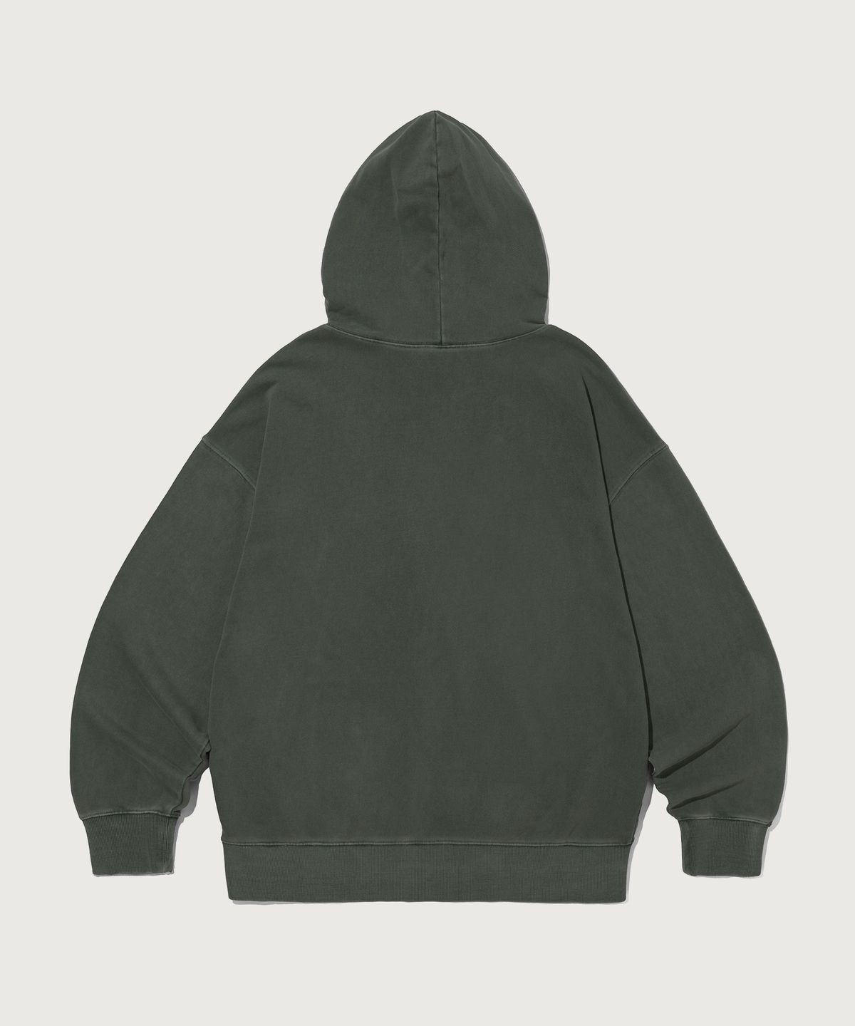 챔피온(CHAMPION) 빅 로고 피그먼트 오버핏 후드 티셔츠 Green