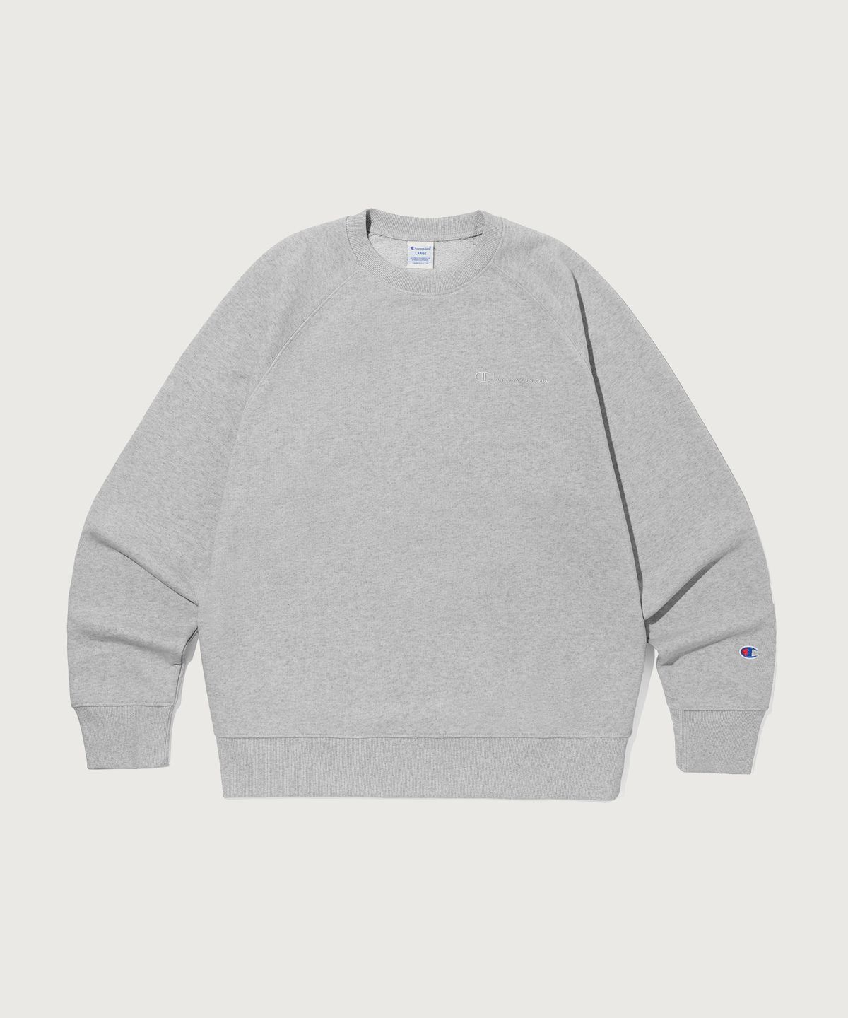 챔피온(CHAMPION) 스몰 로고 루즈핏 스웨트셔츠 Grey