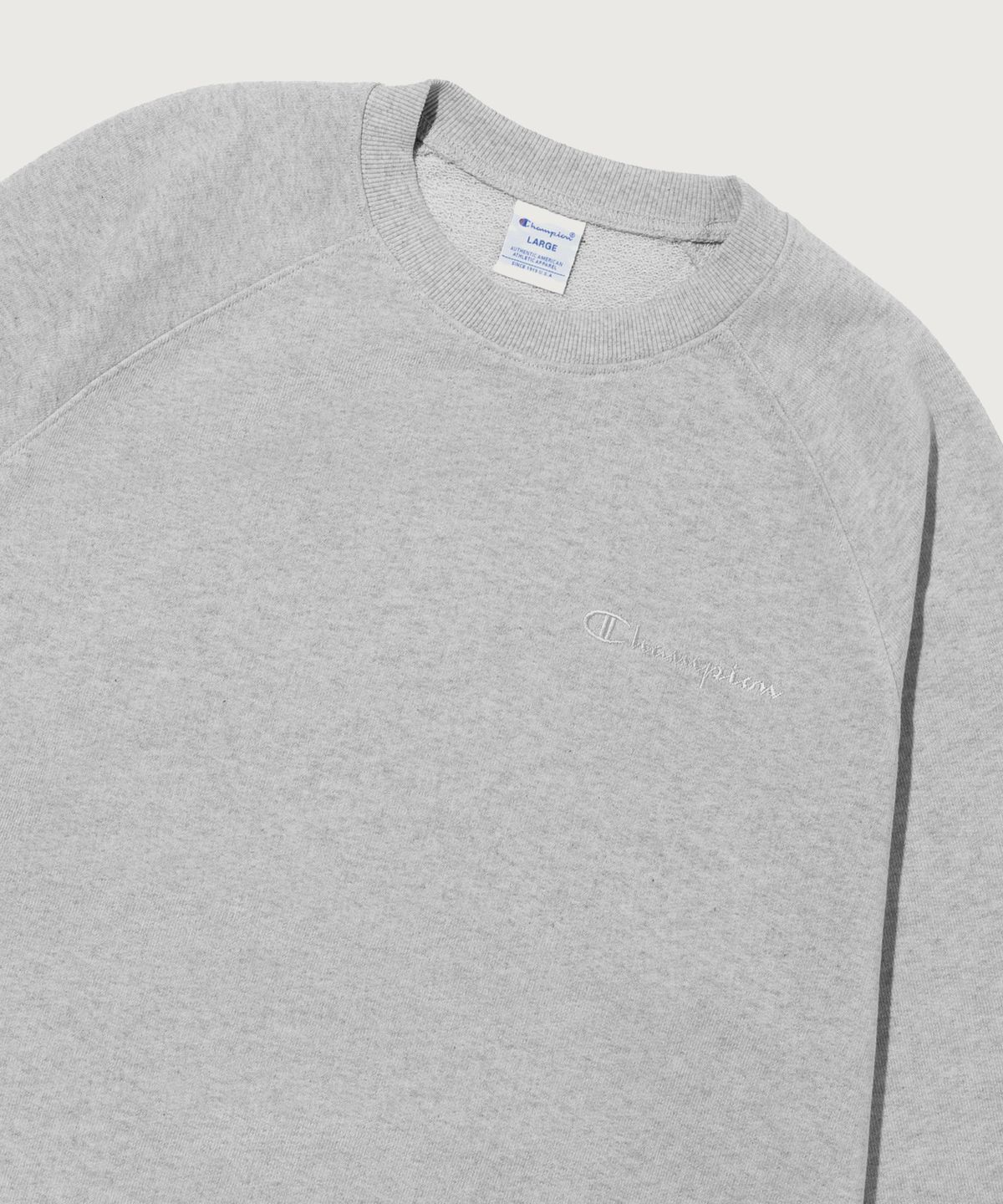 챔피온(CHAMPION) 스몰 로고 루즈핏 스웨트셔츠 Grey