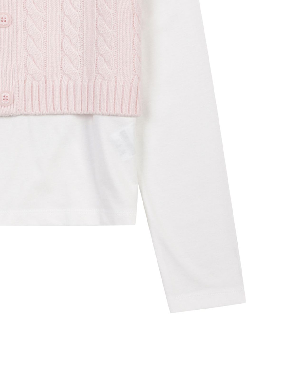 폴햄키즈(POLHAM KIDS) 여아) 긴팔티+케이블 뷔스티에 세트_PKF4ES2020