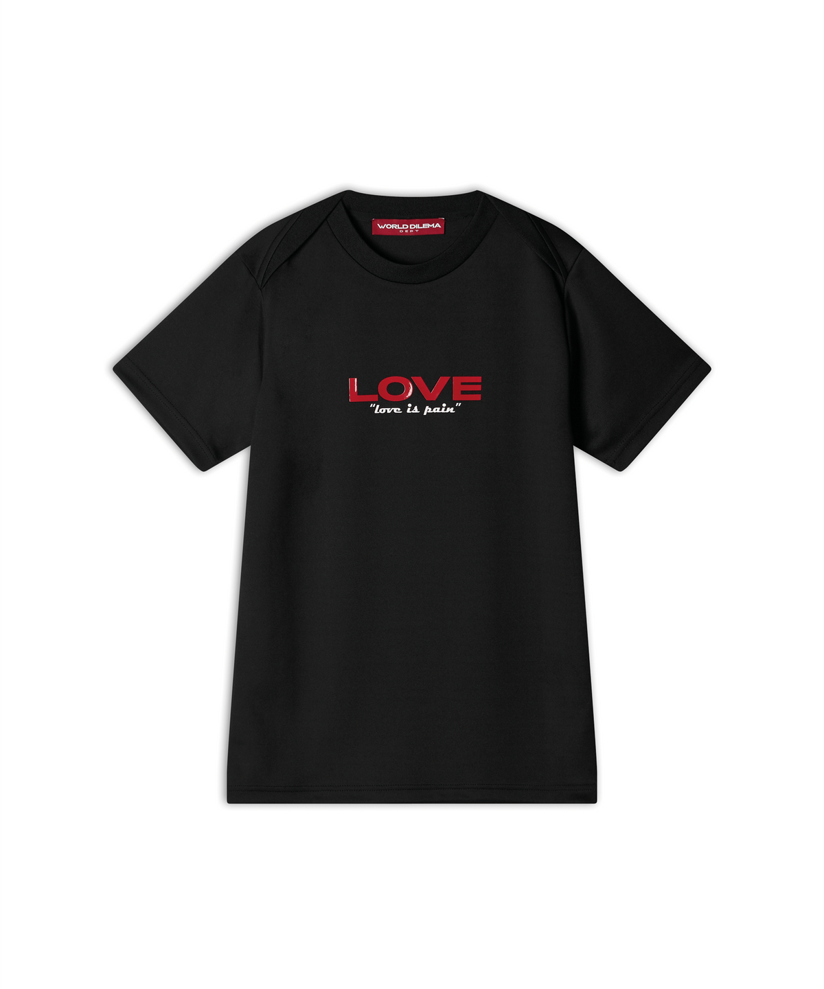 월드딜레마(WORLDDILEMA) LOVE PRINTING Shrunken Fit T-Shirts (Black)