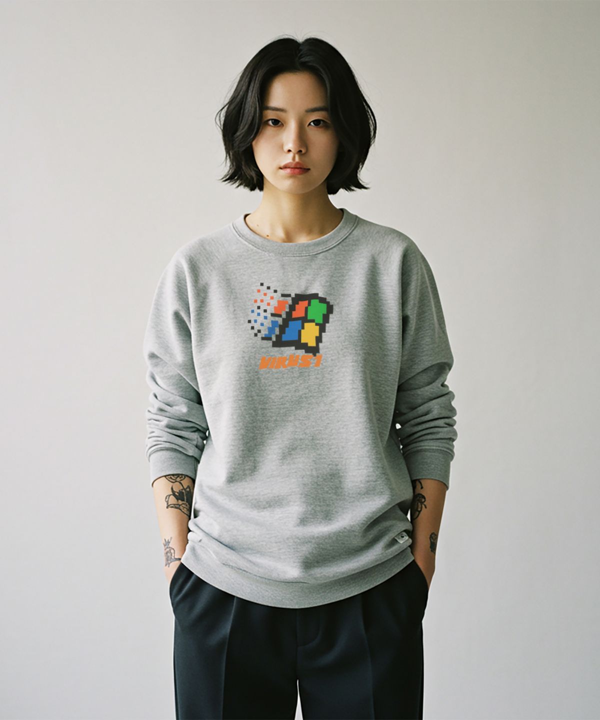 드리프트아웃(DRIFTOUT) 바이러스 펑크 라쿤 스웻셔츠 (3color)