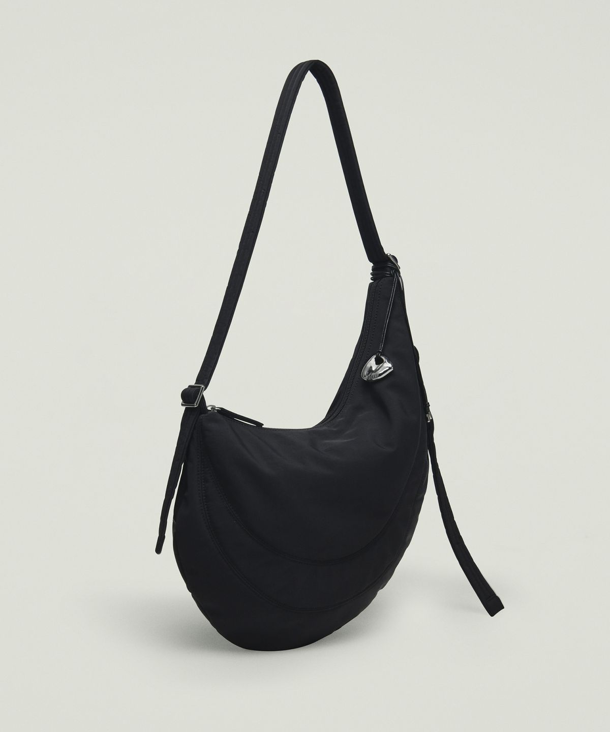 조에뜨(ZOEET) PEBBLE SHOULDER FABRIC BAG (MIDNIGHT)