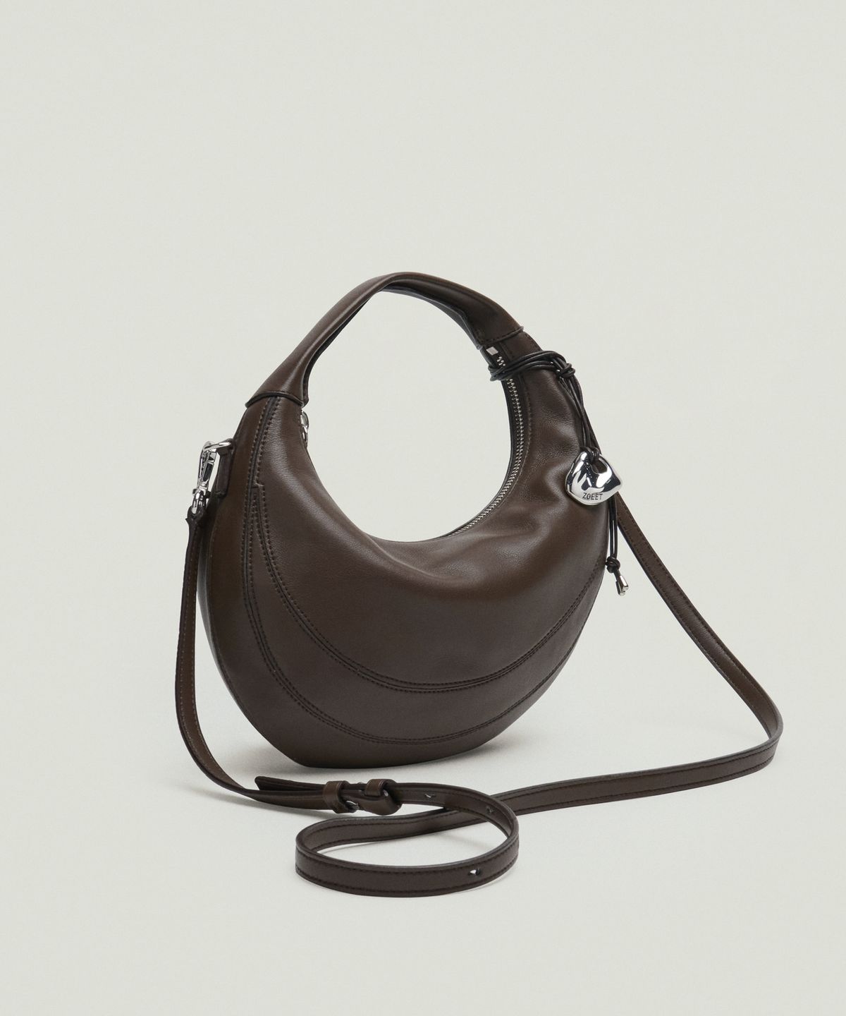 조에뜨(ZOEET) PEBBLE MINI TOTE LEATHER BAG (ESPRESSO)