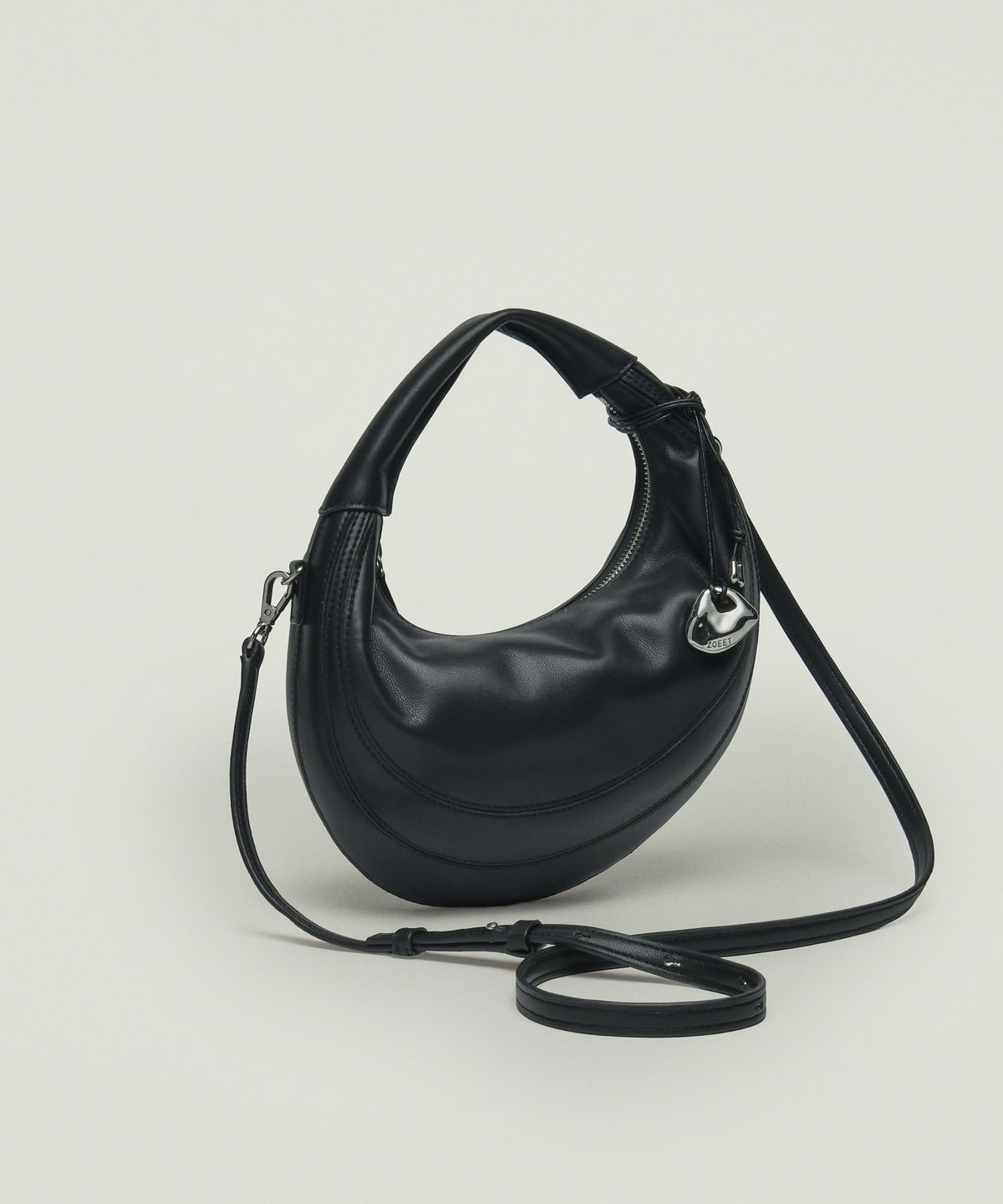 조에뜨(ZOEET) PEBBLE MINI TOTE LEATHER BAG (MIDNIGHT)