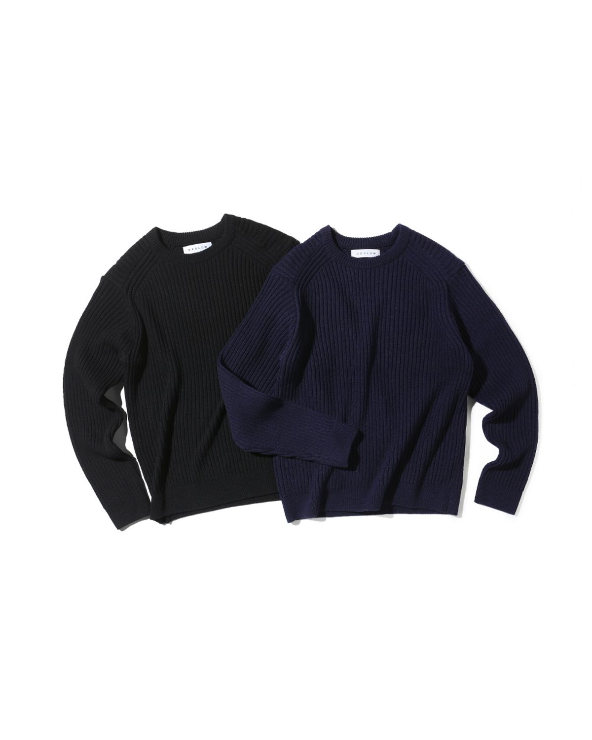 비슬로우(BESLOW) CASHMERE BLENDED SLIM FIT CREW NECK KNIT BLACK