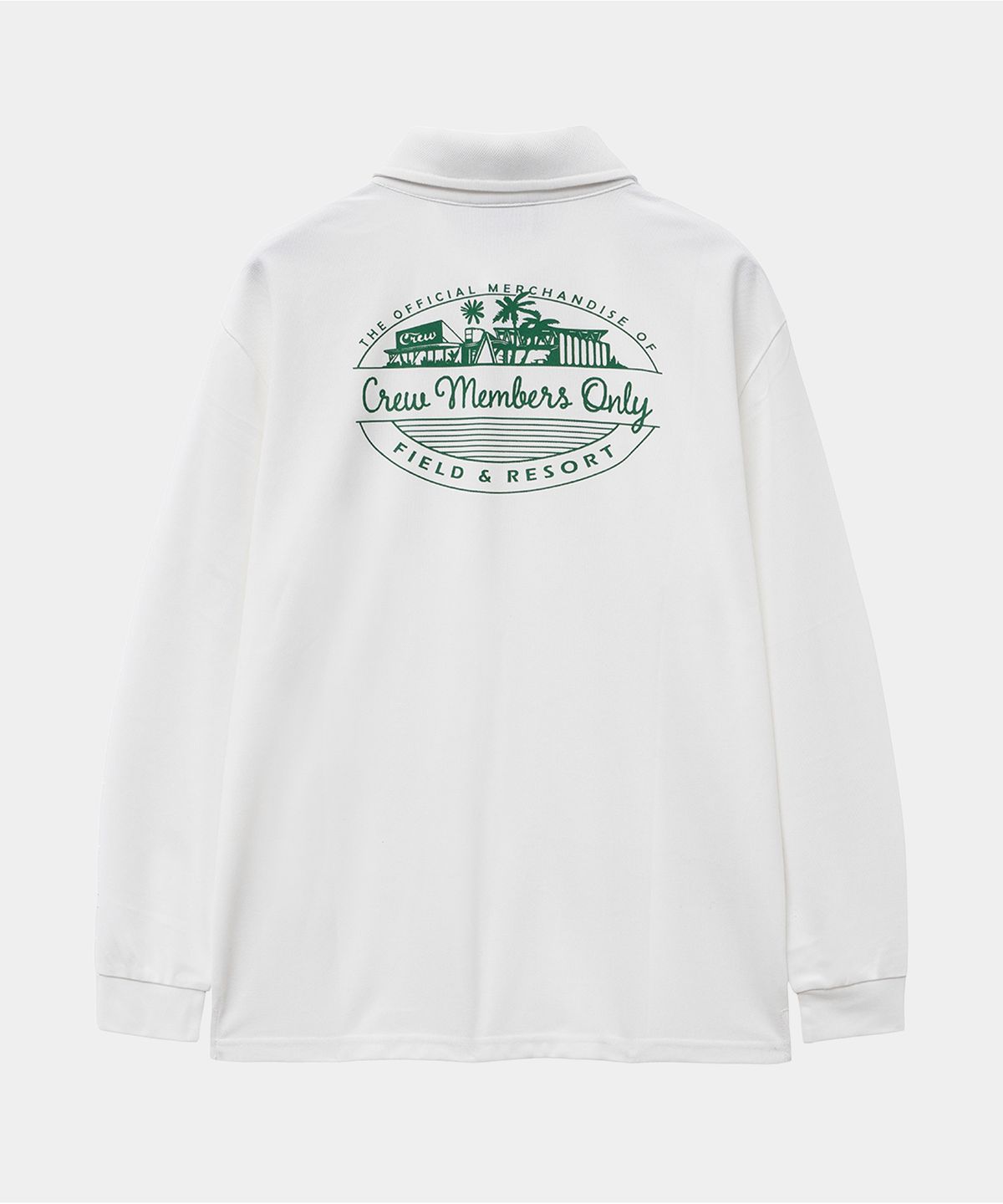 크루멤버스온리(CREW MEMBERS ONLY) RESORT LONG SLEEVE POLO WHITE