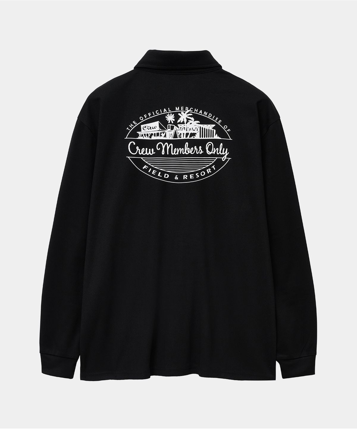 크루멤버스온리(CREW MEMBERS ONLY) RESORT LONG SLEEVE POLO BLACK