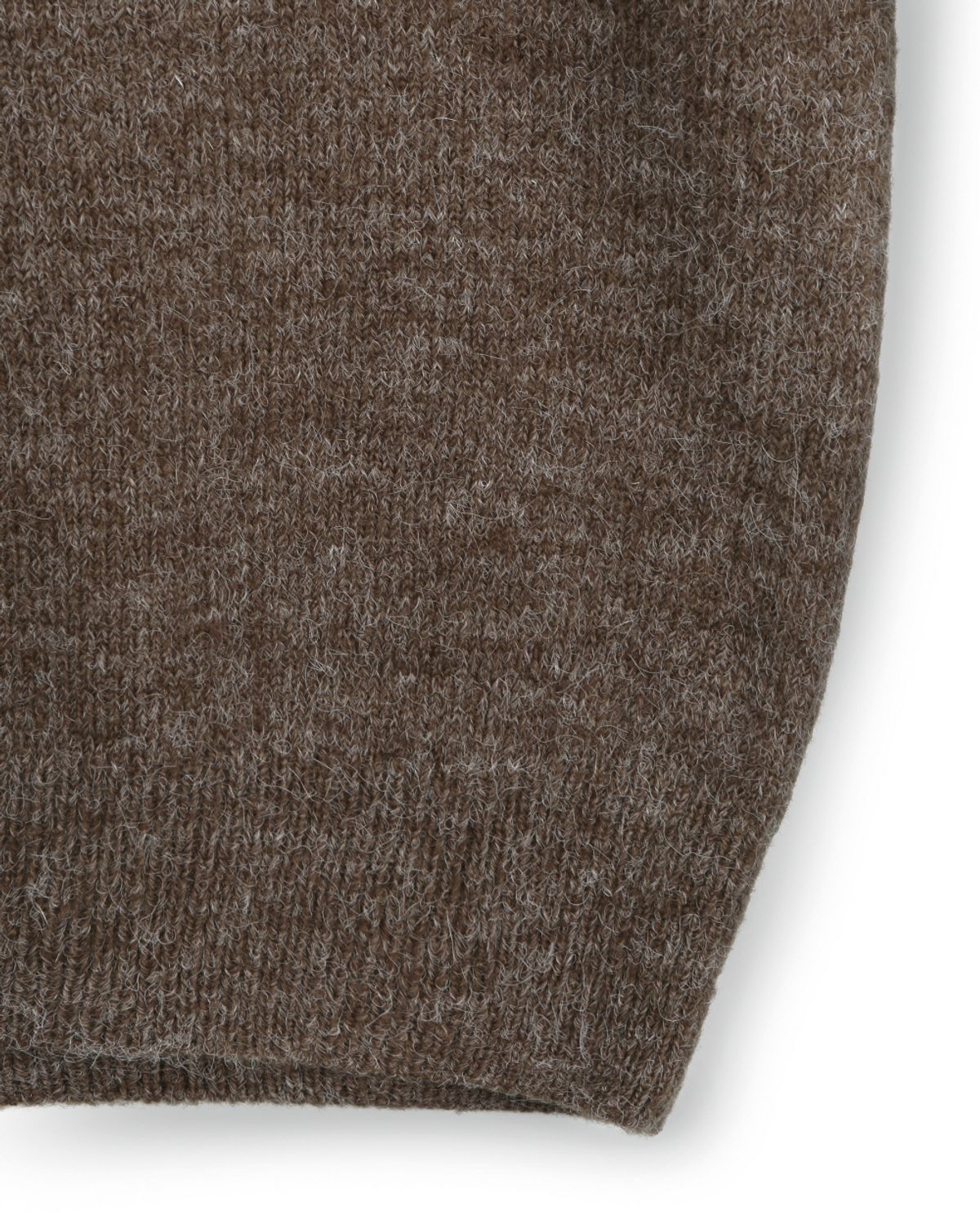 비슬로우(BESLOW) LAYERED COLLAR KNIT MELANGE BROWN