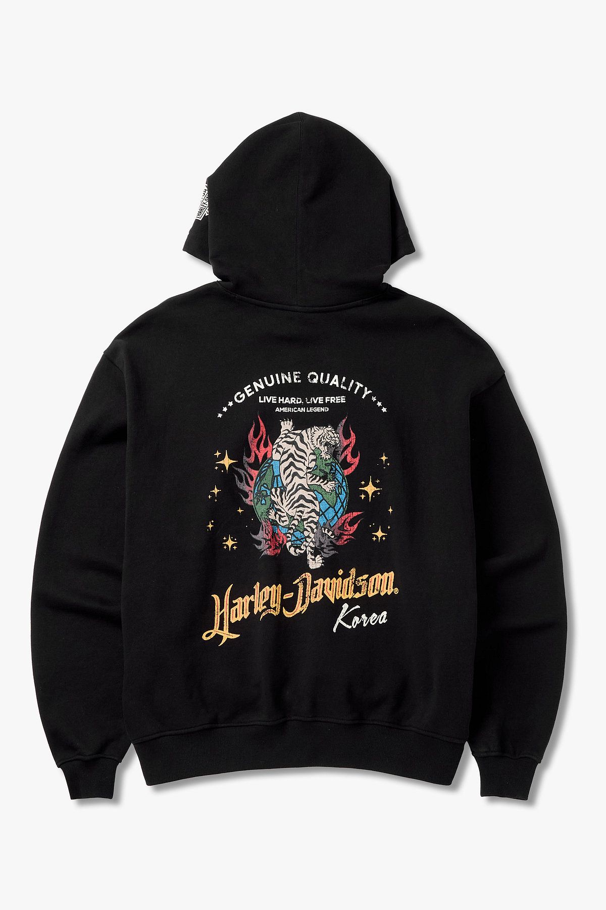 할리데이비슨 컬렉션스®(HARLEY-DAVIDSON COLLECTIONS®) [Korea] 플레임 타이거 풀오버 후디_블랙 HH15309321