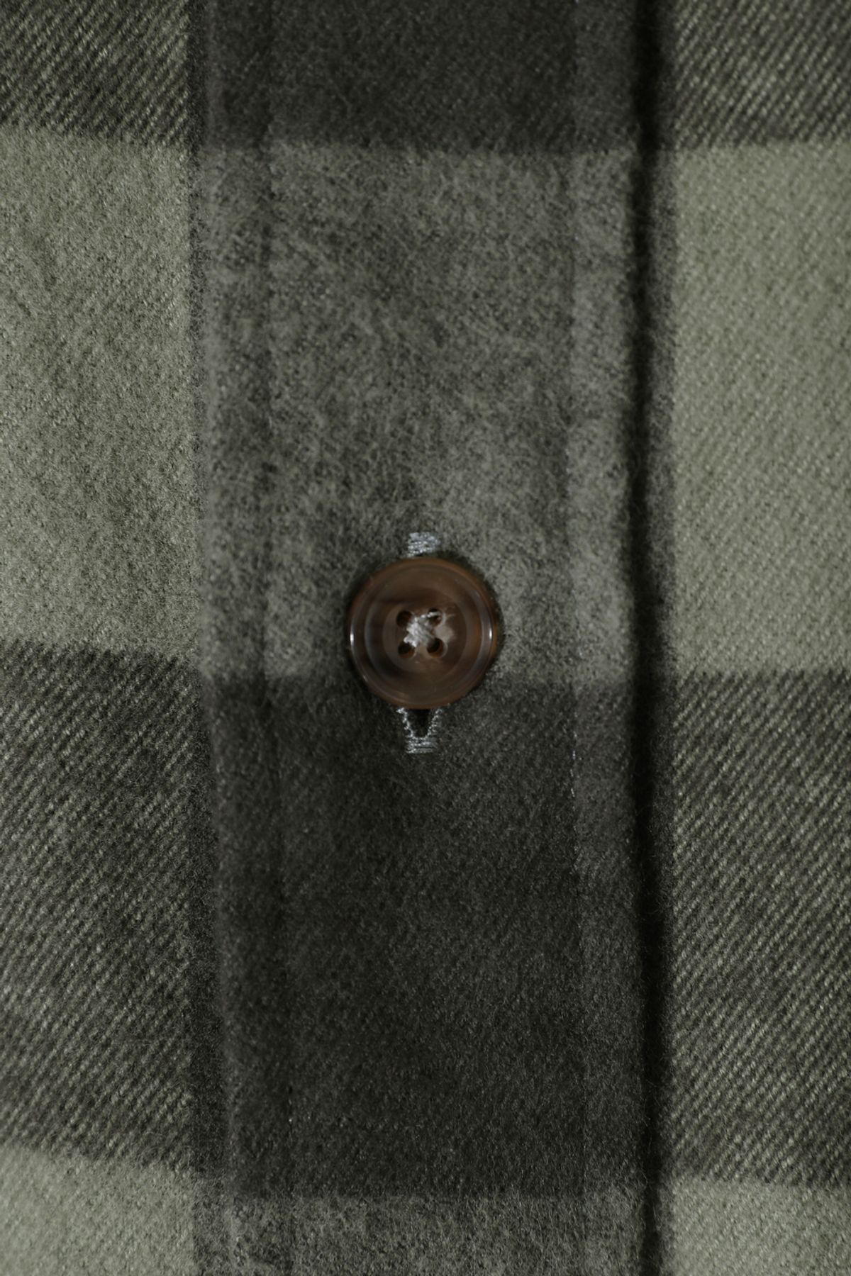 홀리선(HORLISUN) Madison Buffalo Check Shirt Olive
