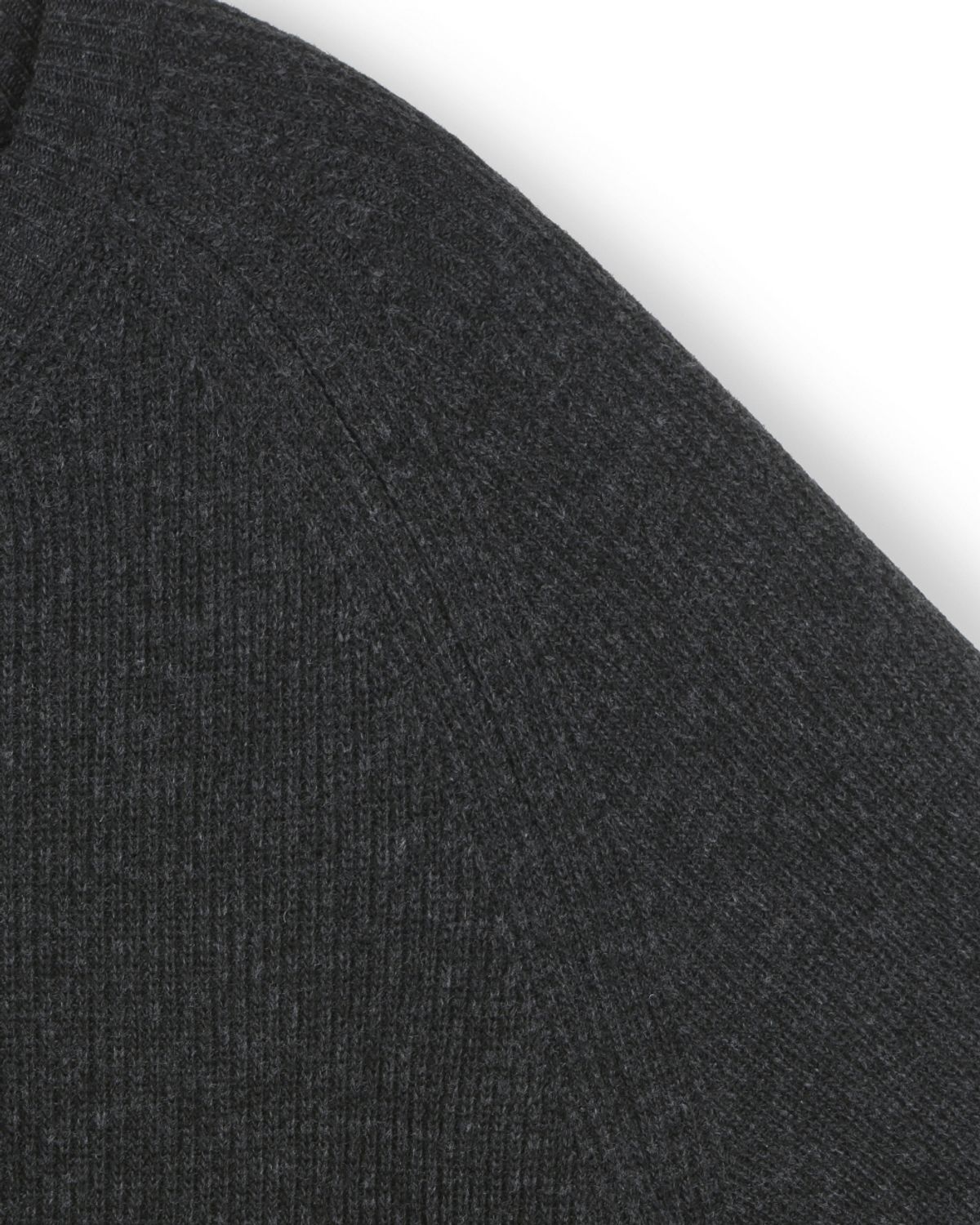 비슬로우(BESLOW) CASHMERE BLENDED CREW NECK CARDIGAN MELANGE CHARCOAL