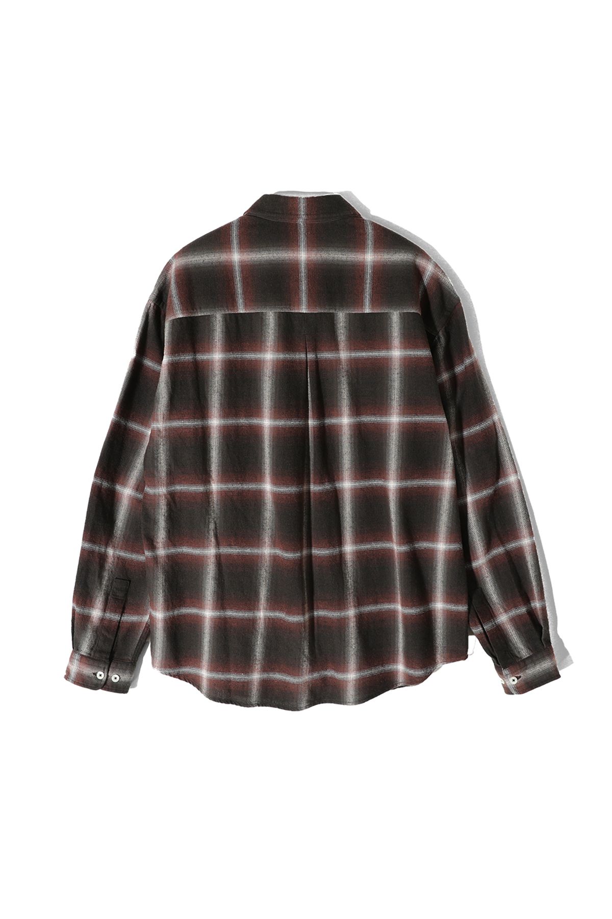 홀리선(HORLISUN) Madison Ombre Check Shirt Brick