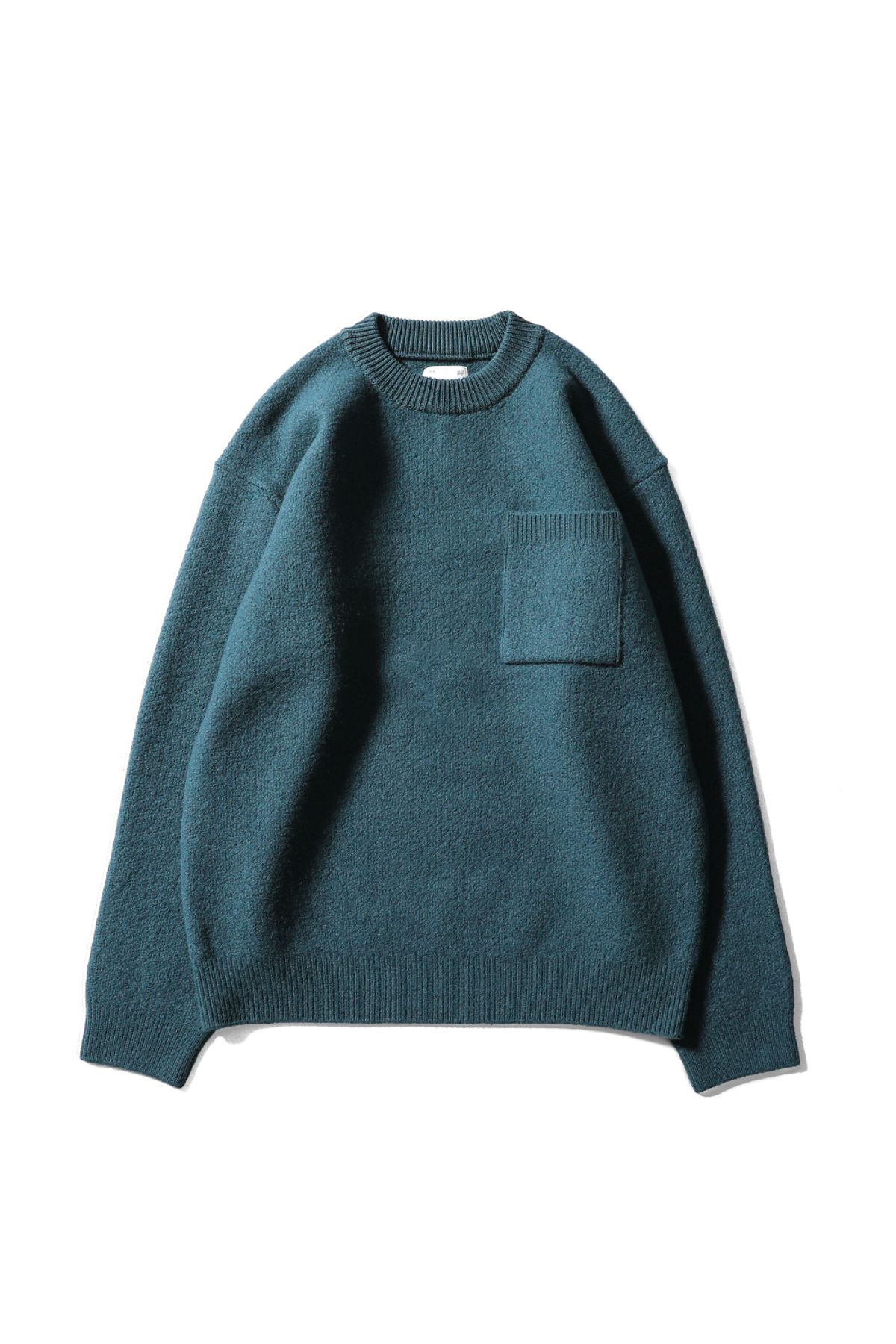 홀리선(HORLISUN) Northyork Boiled Wool Crewneck Knit Evergreen