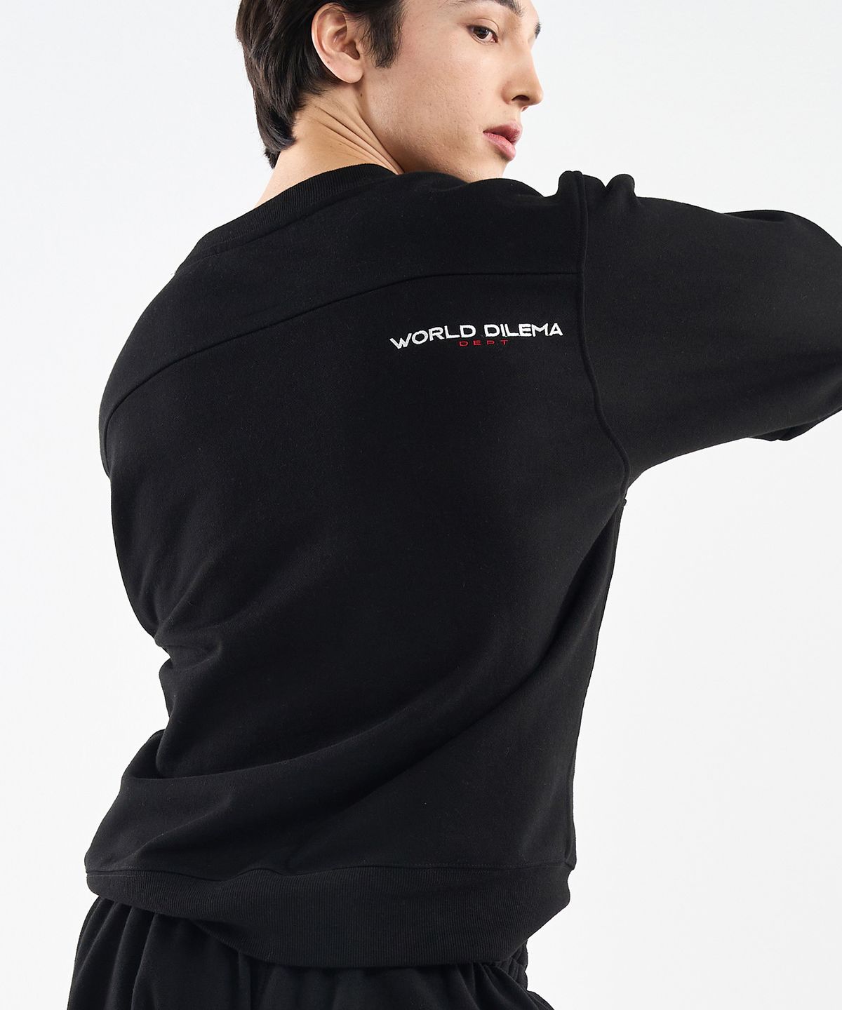월드딜레마(WORLDDILEMA) RACER Rugby Fit Sweatshirts (Black)